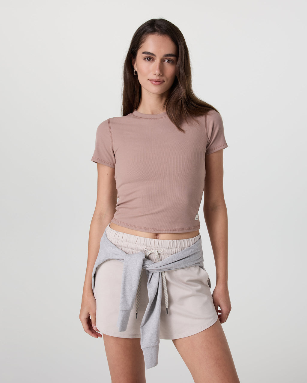 Pose Fitted Tee | Rose Clay
