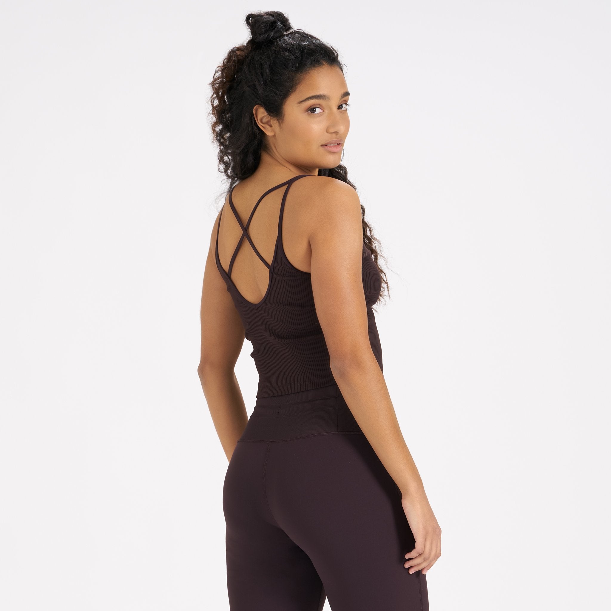 Rib Crop Tank | Dark Cherry