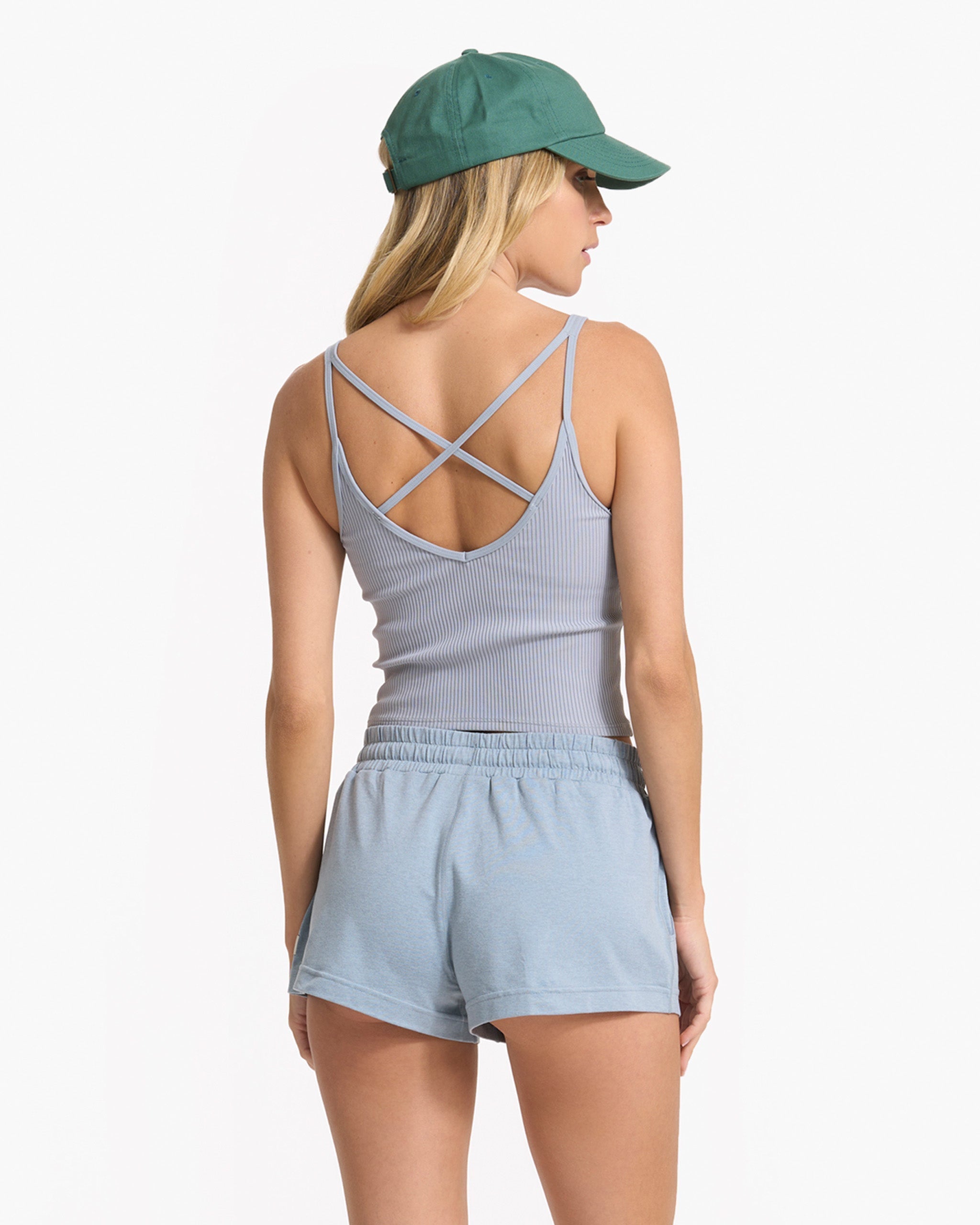 Rib Crop Tank | Light Cloud