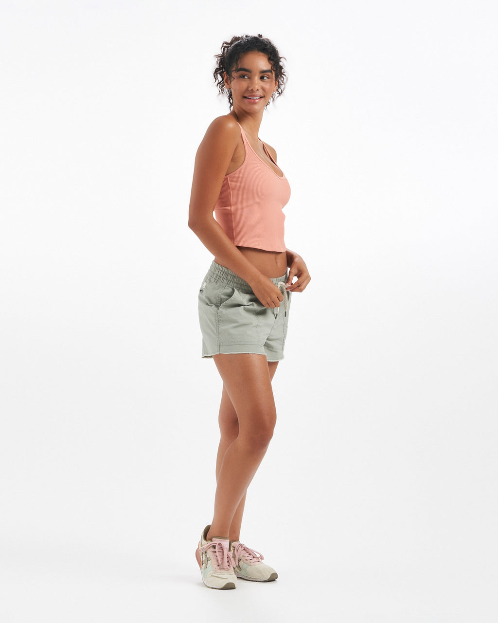 Rib Crop Tank | Light Cinnamon