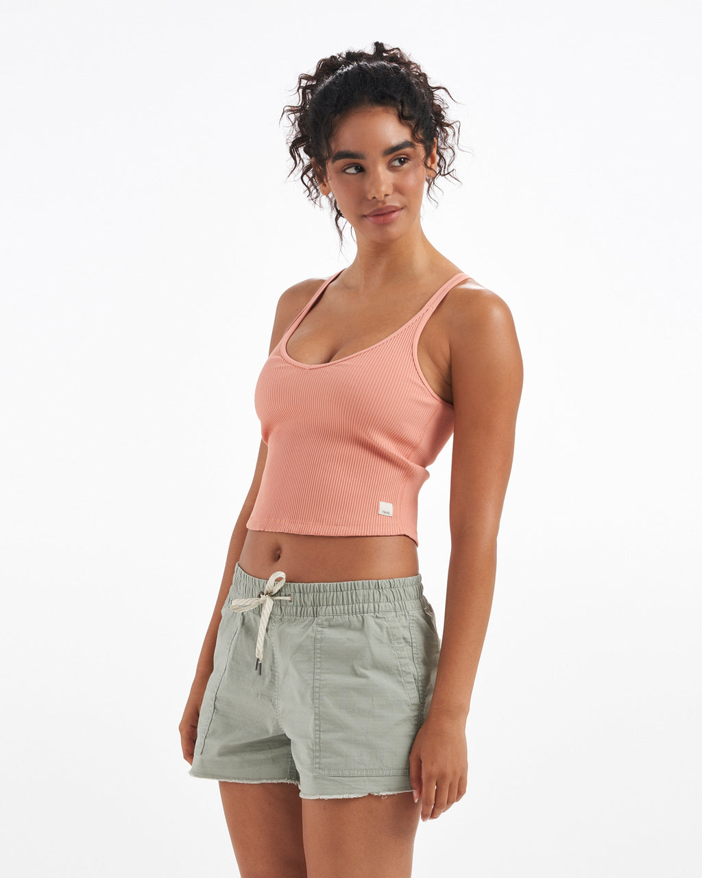 Rib Crop Tank | Light Cinnamon
