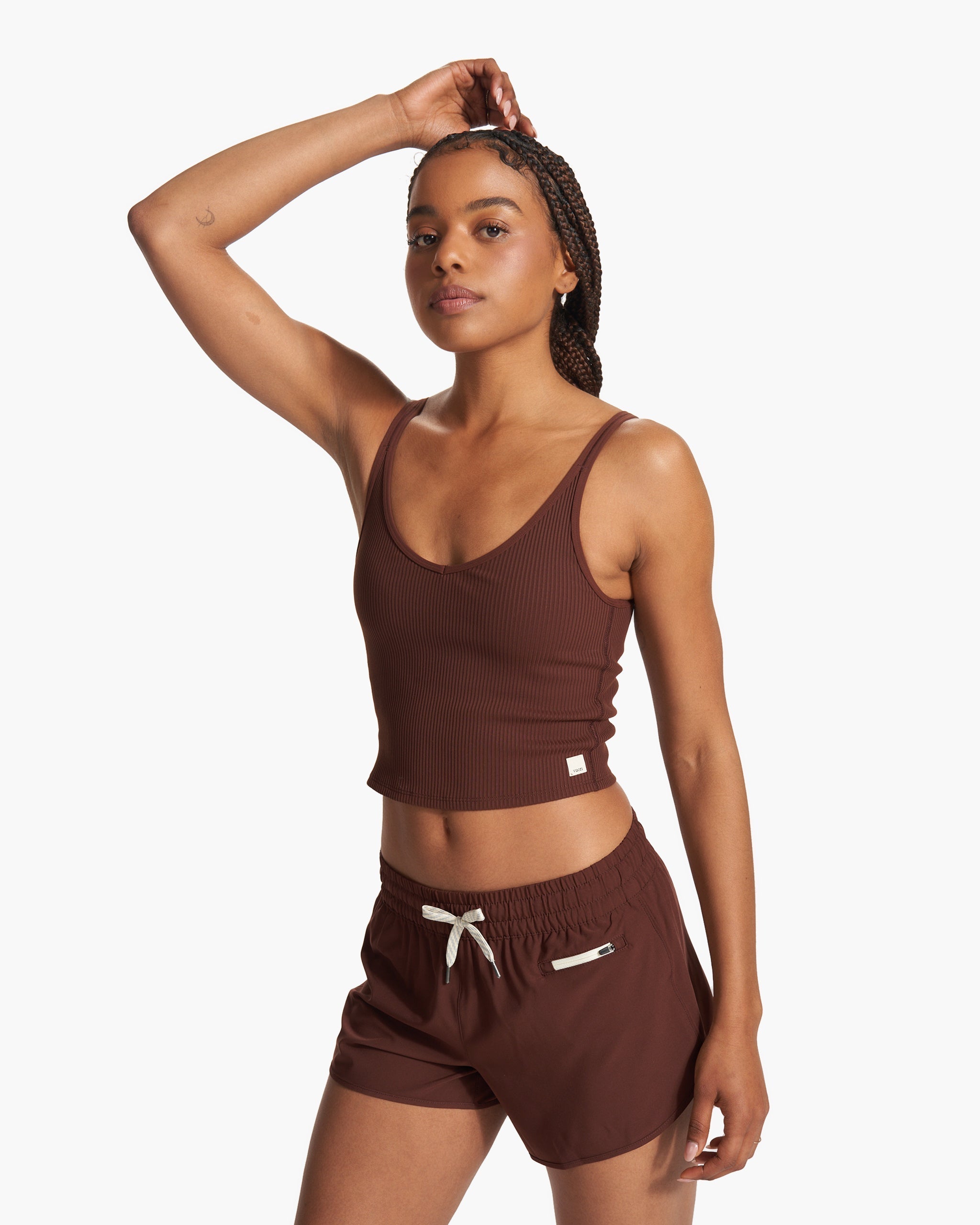 Rib Crop Tank | Mulberry
