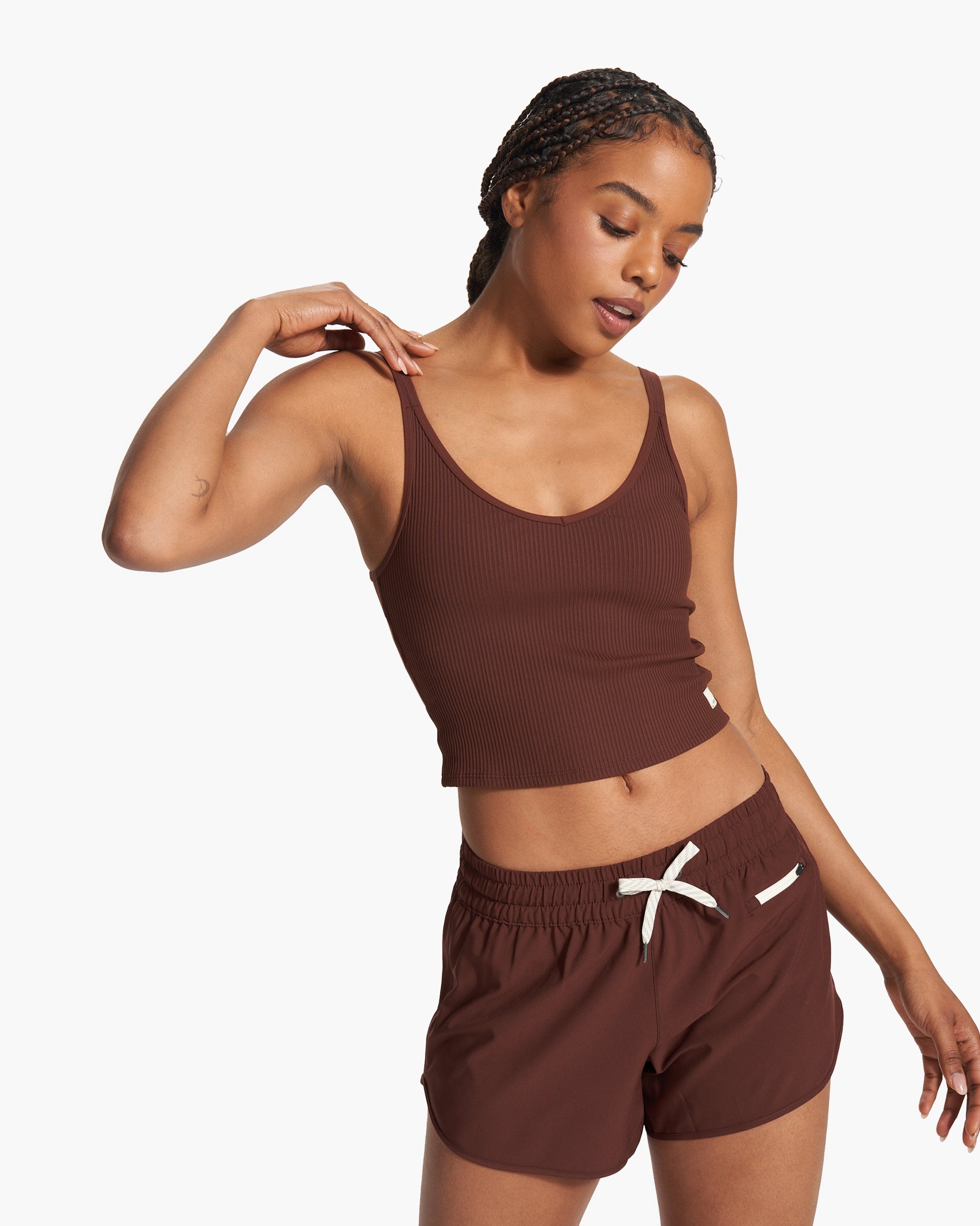 Rib Crop Tank | Mulberry