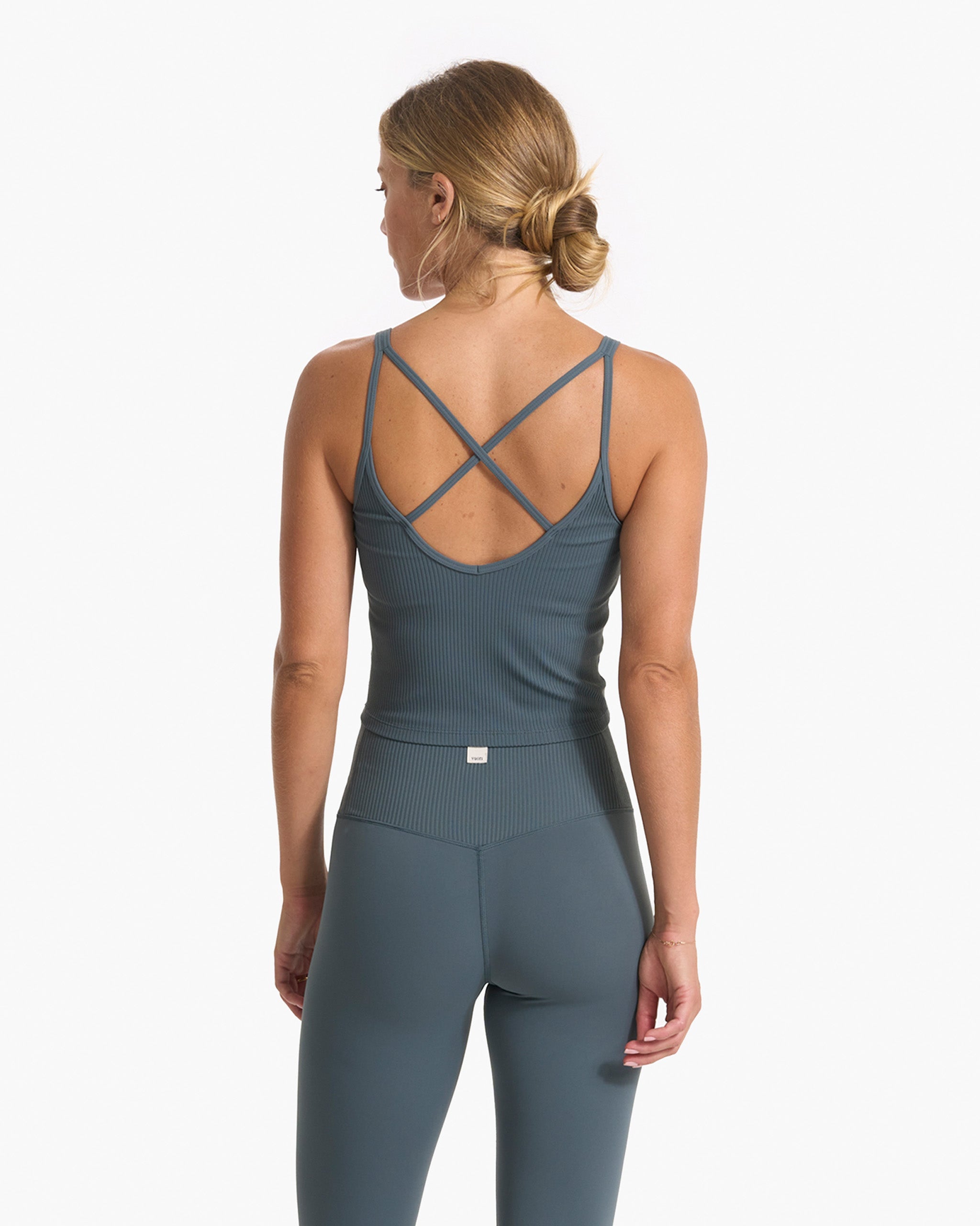 Rib Crop Tank | Stone