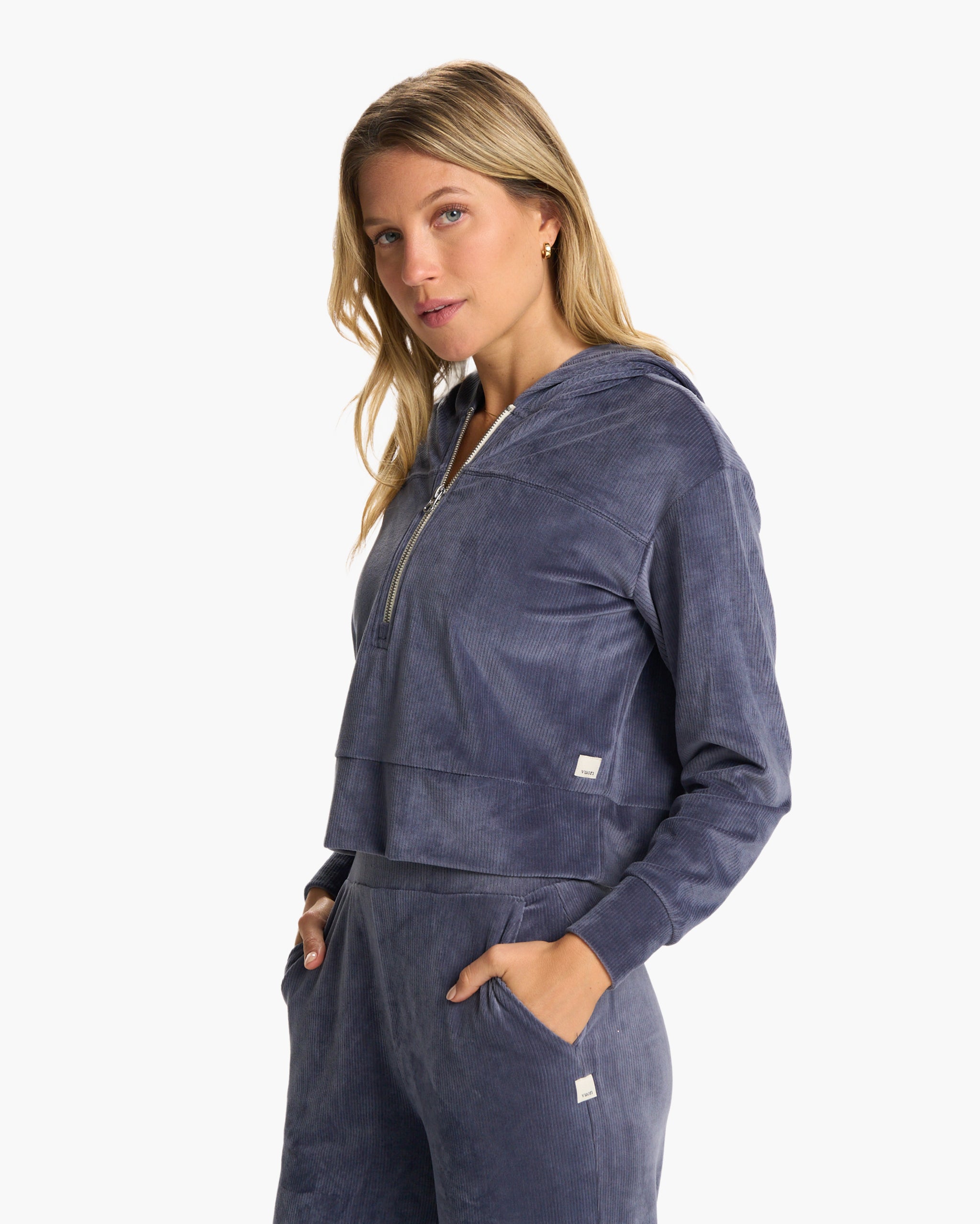 Haven Half Zip Hoodie | Azure