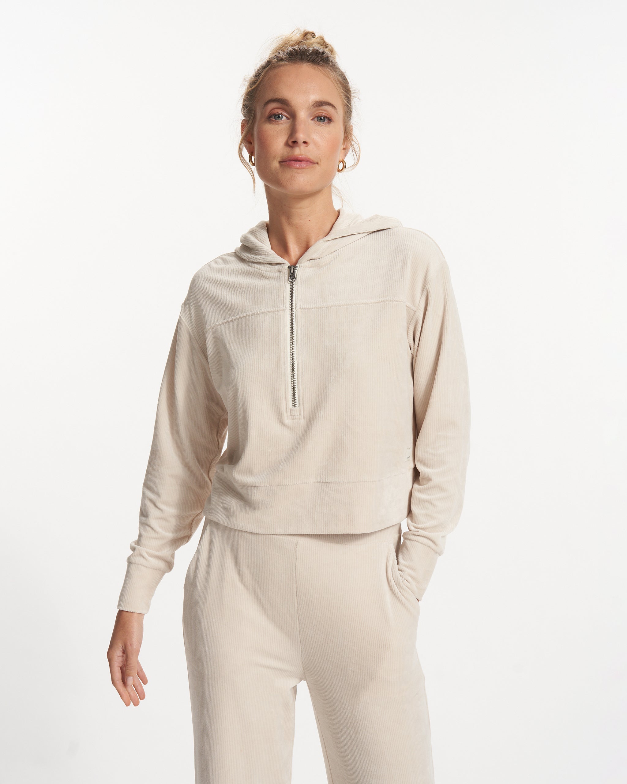 Haven Half Zip Hoodie | Suede