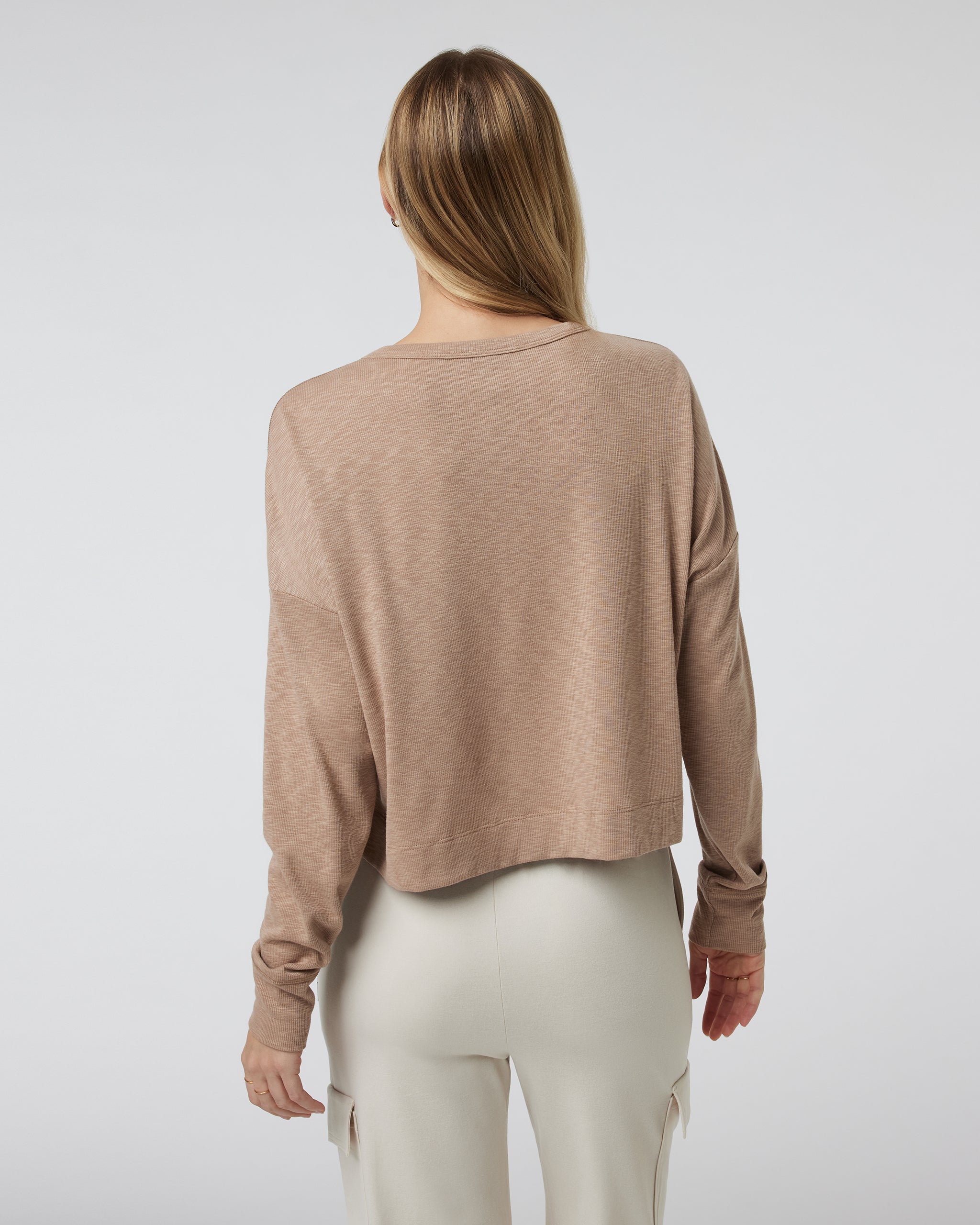 Long Sleeve Sunrise Oversize Henley | Goldenrod