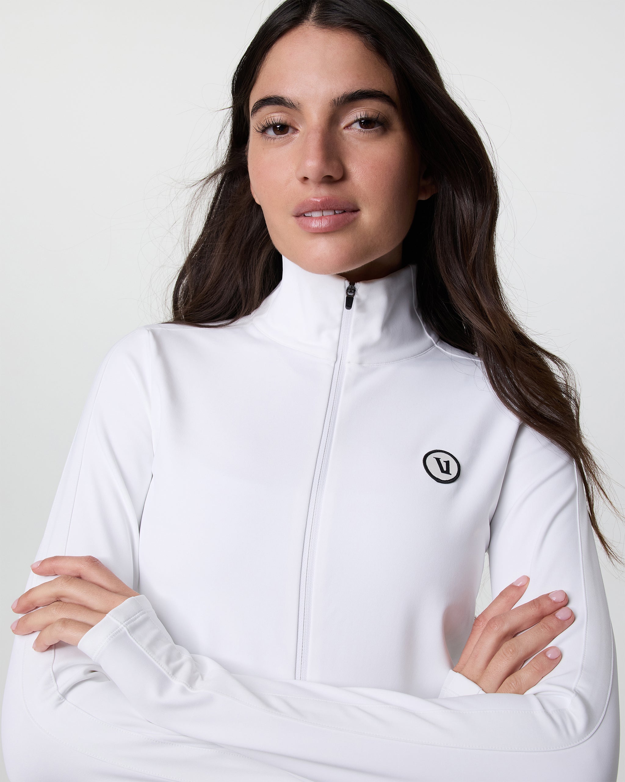 Chilled Out Track Full Zip | White