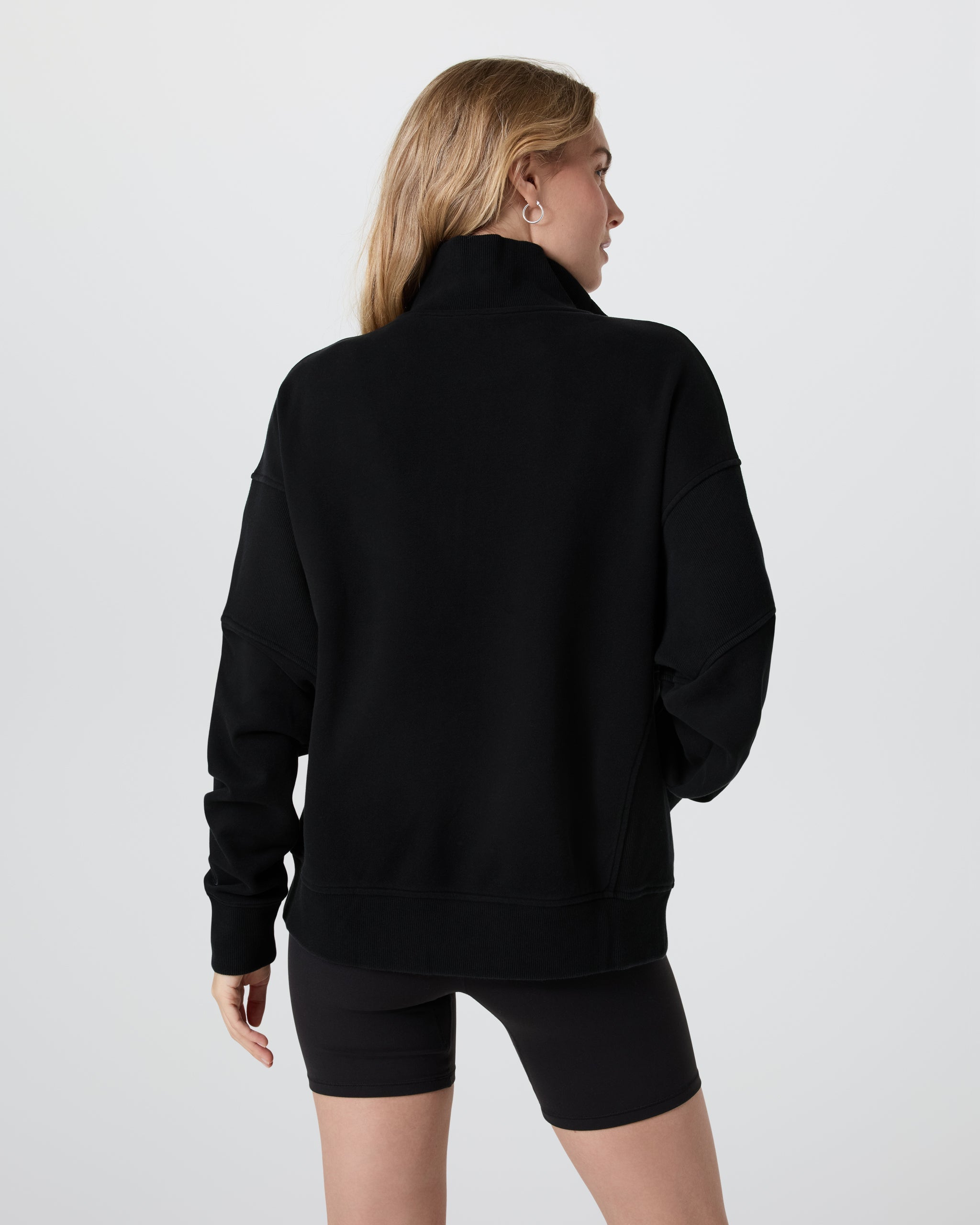 Sedona Rib Half Zip | Black