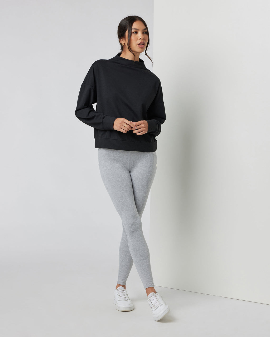 Granite Funnel Neck | Black Heather