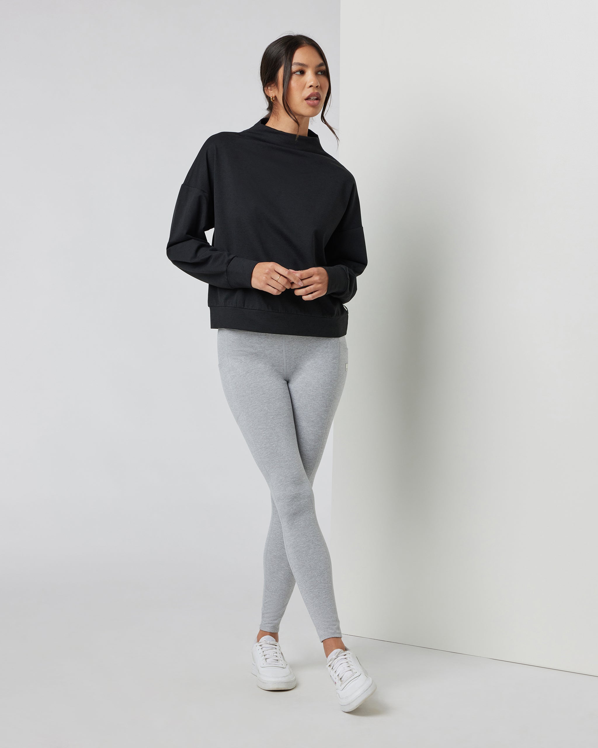 Granite Funnel Neck | Black Heather