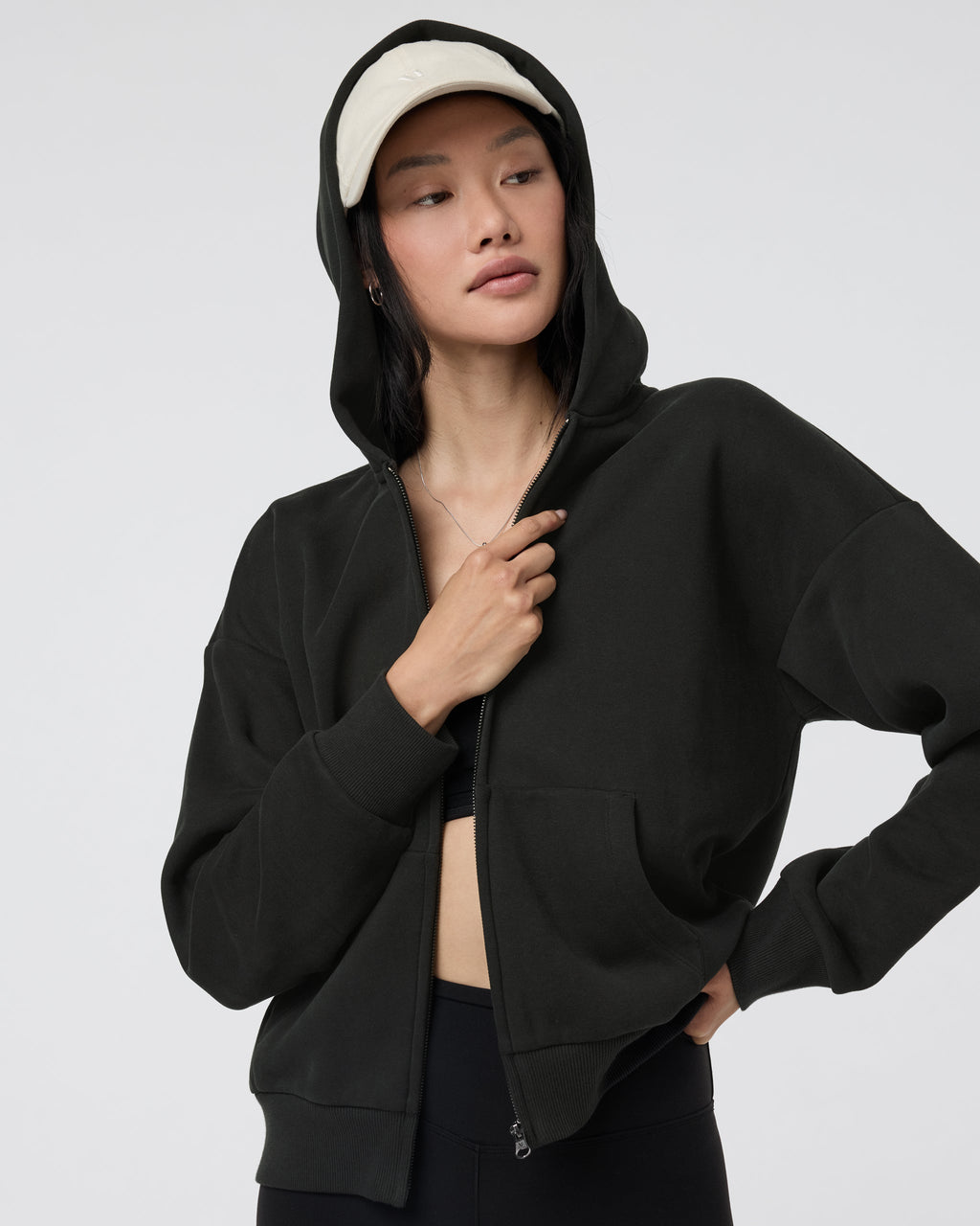 Restore Full Zip Hoodie | Washed Black