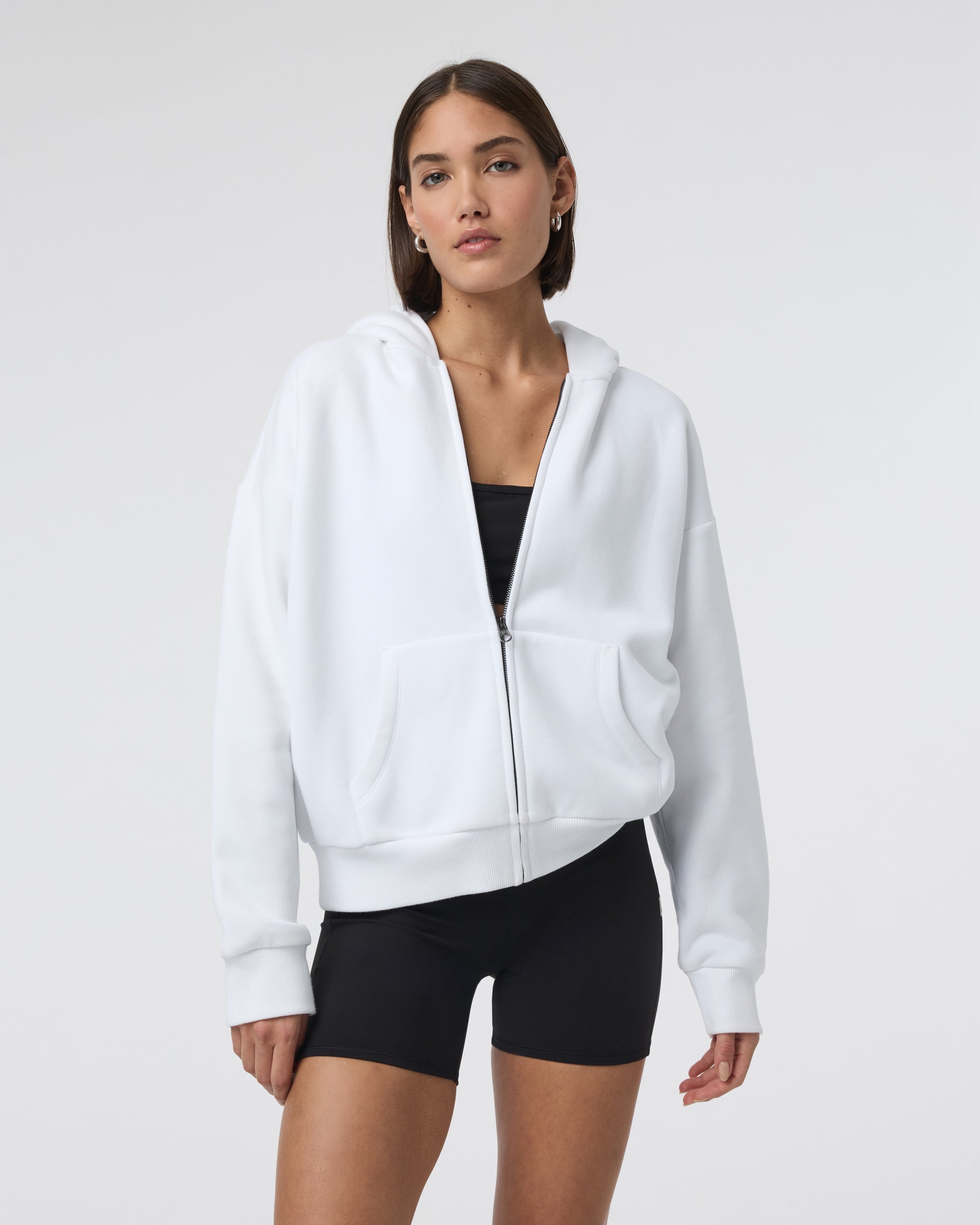 Restore Full Zip Hoodie | White