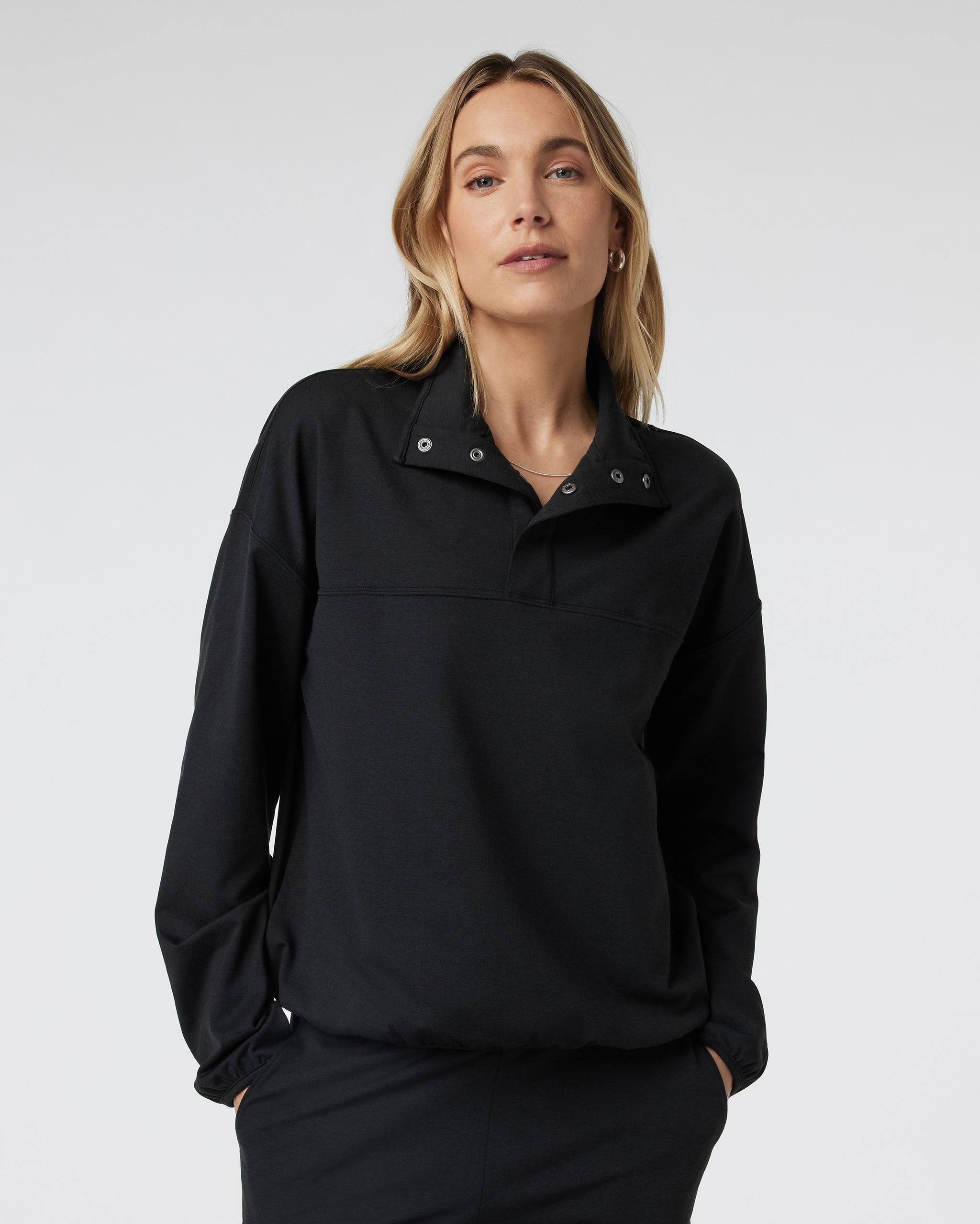 Granite Snap Mock | Black Heather