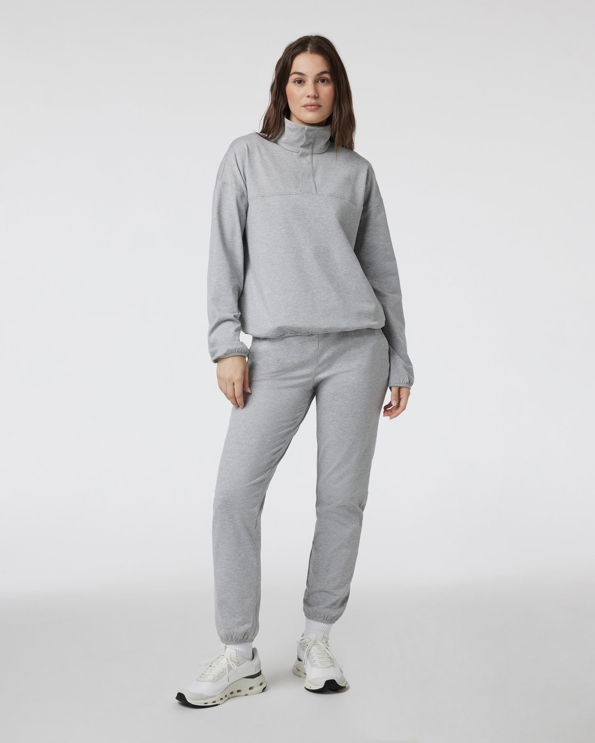 Granite Snap Mock | Light Heather Grey