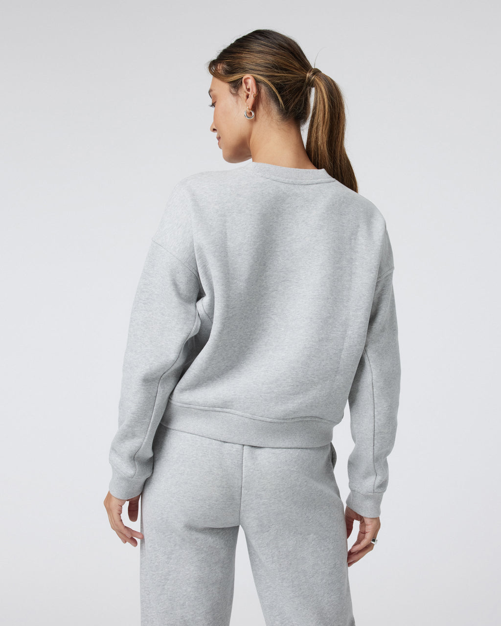 Restore Rib Crew | Light Heather Grey