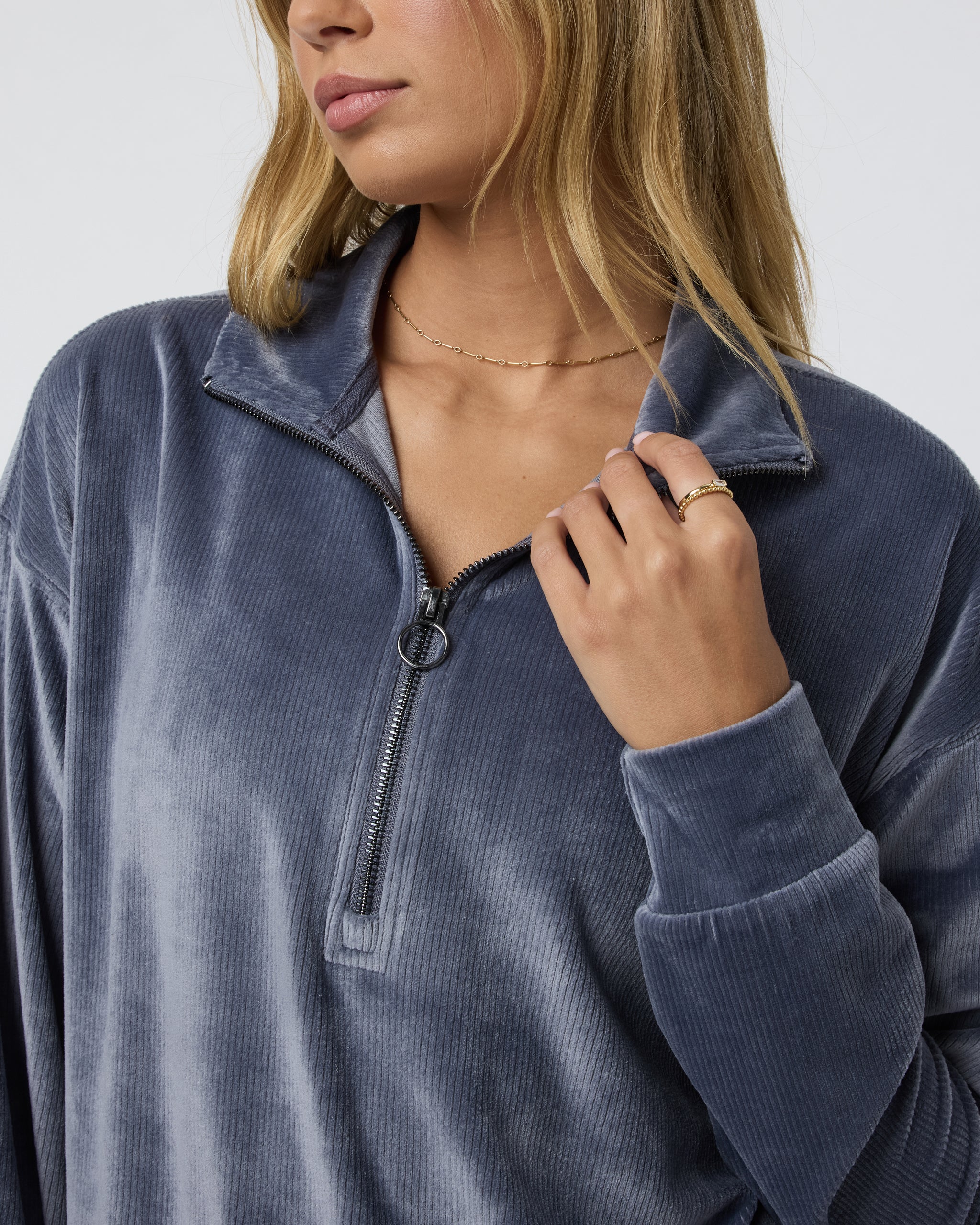 Haven Half Zip | Azure