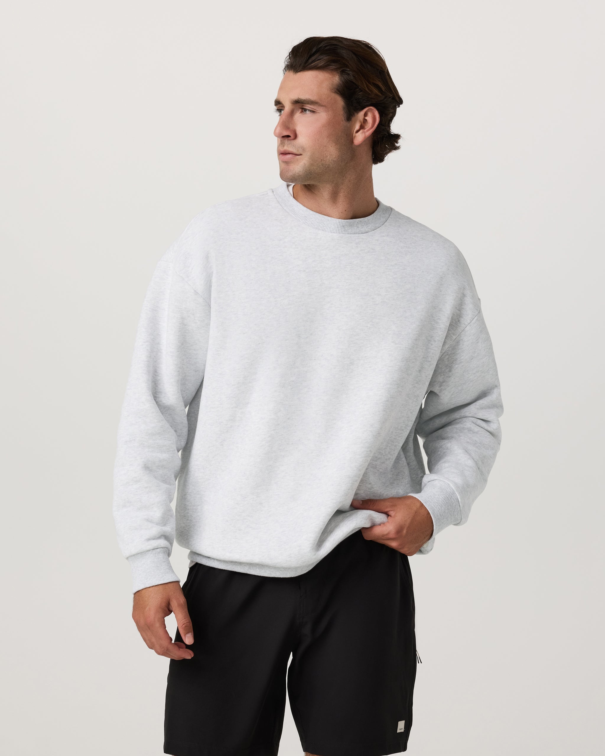 Restore Oversized Crew 2.0 | Pale Grey Heather