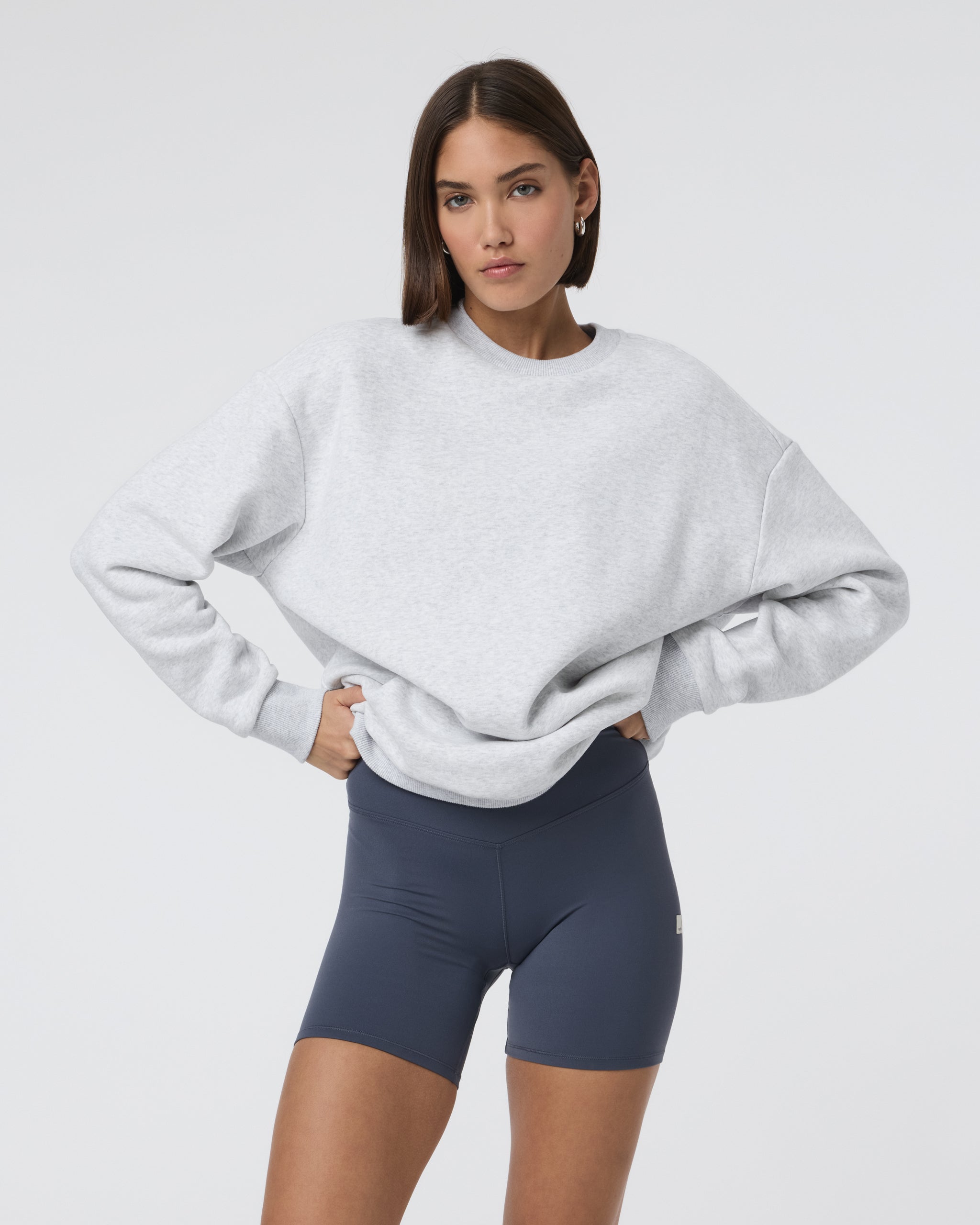Restore Oversized Crew 2.0 | Pale Grey Heather