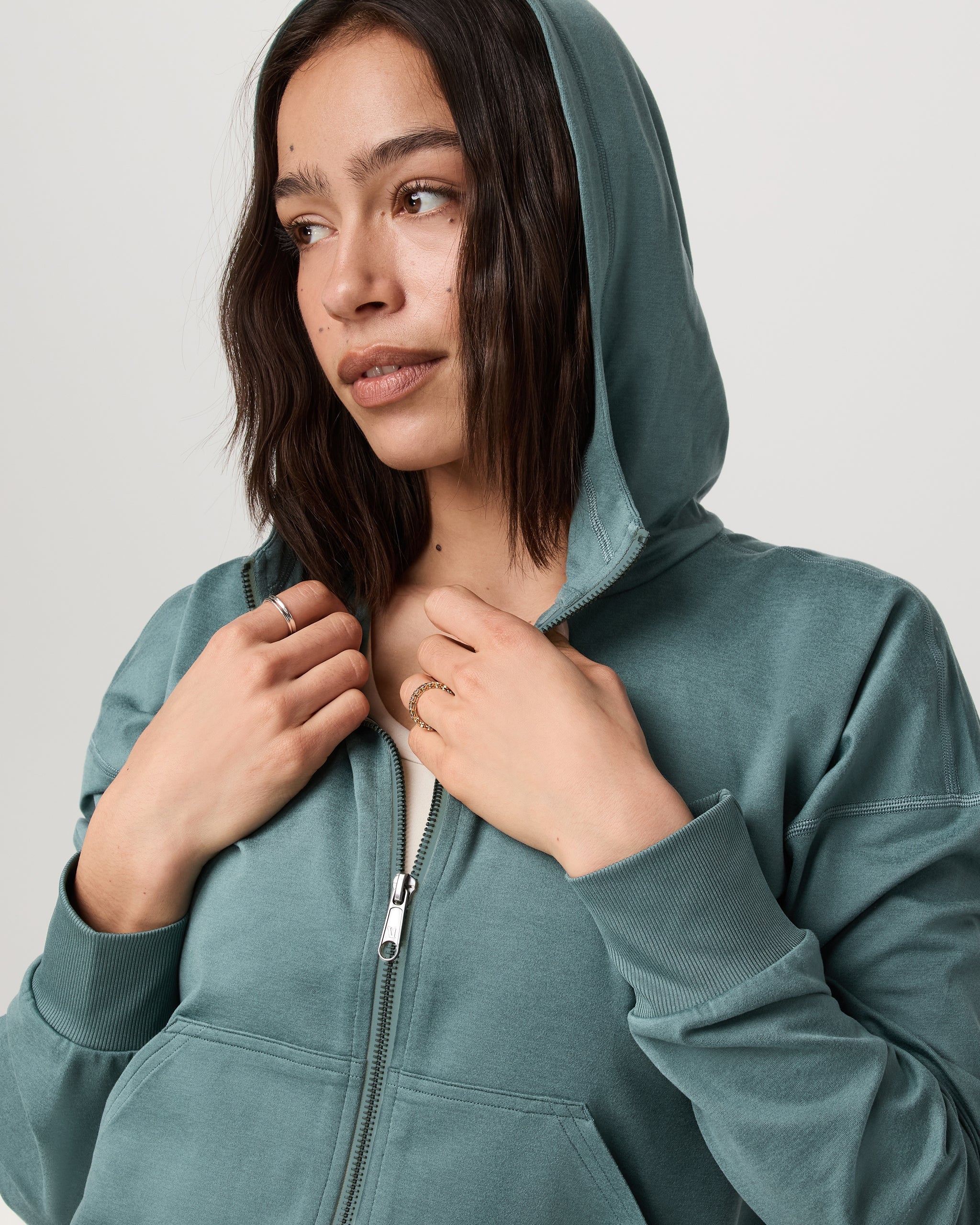 Halo Modern Full Zip Hoodie | Bluegrass Heather