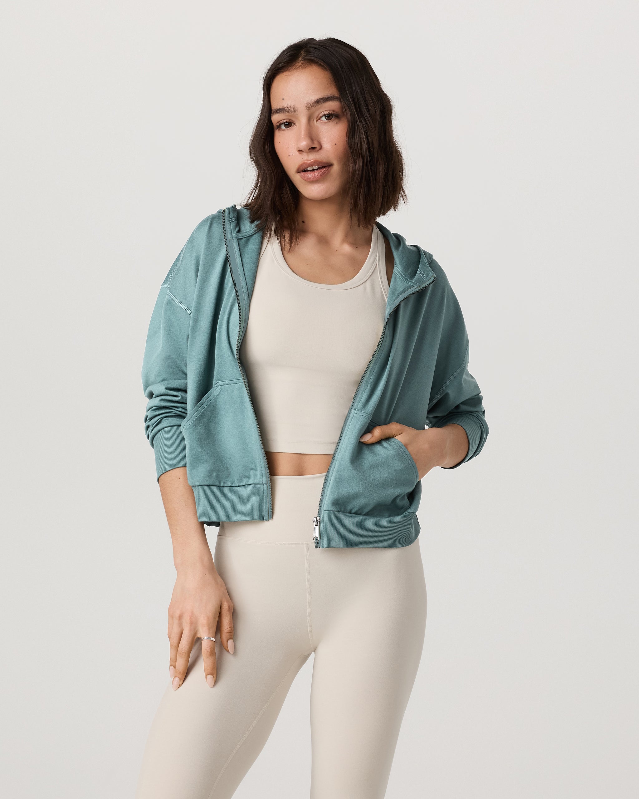 Halo Modern Full Zip Hoodie | Bluegrass Heather