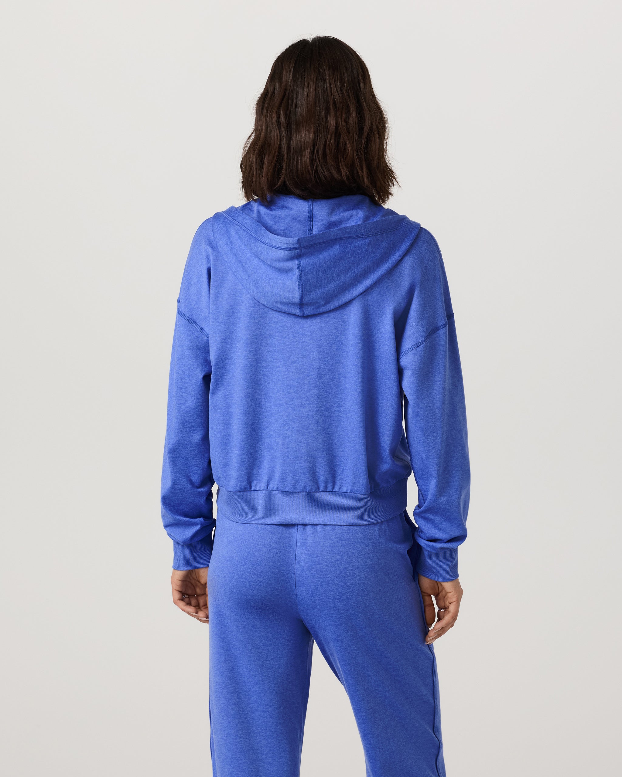 Halo Modern Full Zip Hoodie | Bright Iris Heather