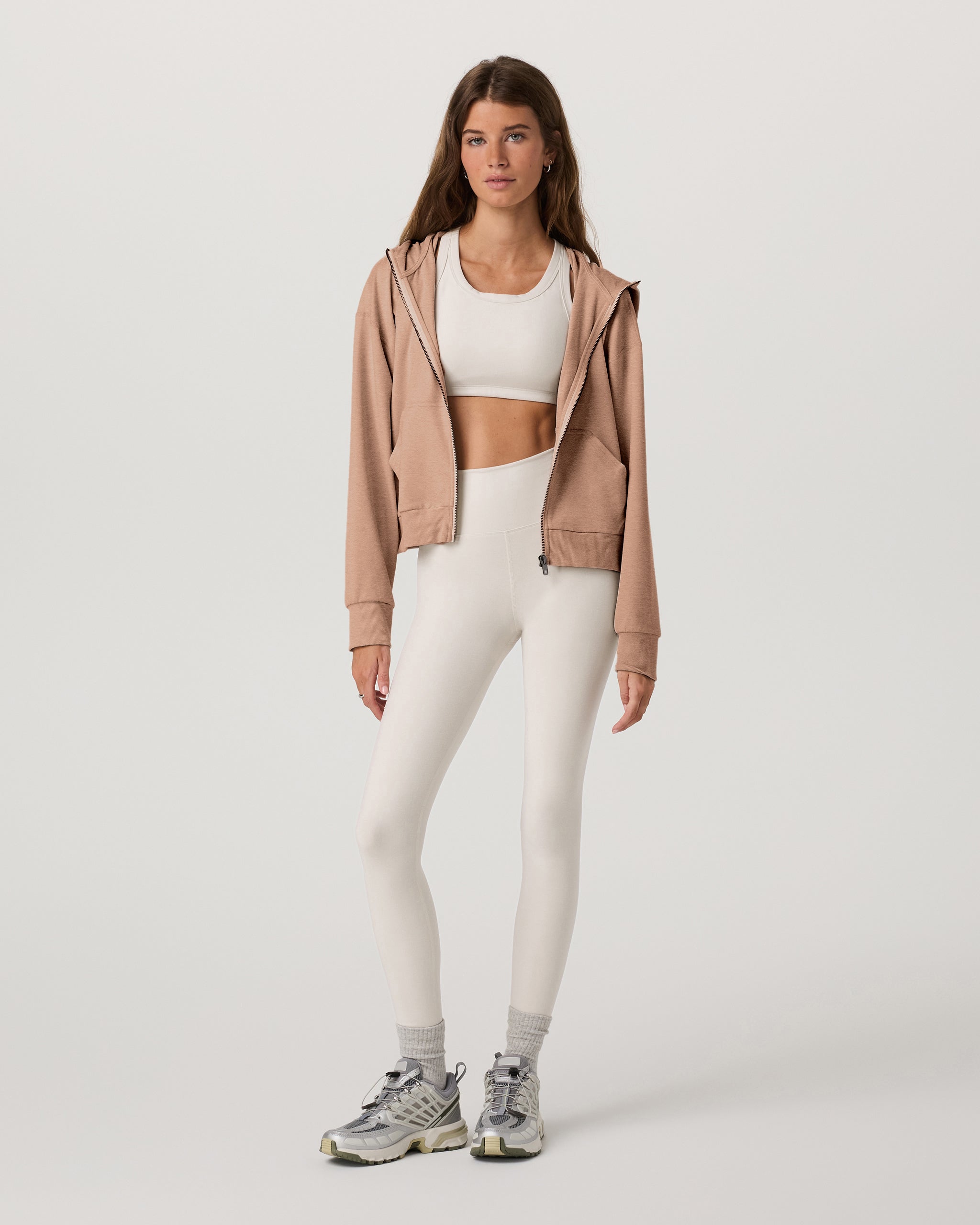 Halo Modern Full Zip Hoodie | Nutmeg Heather