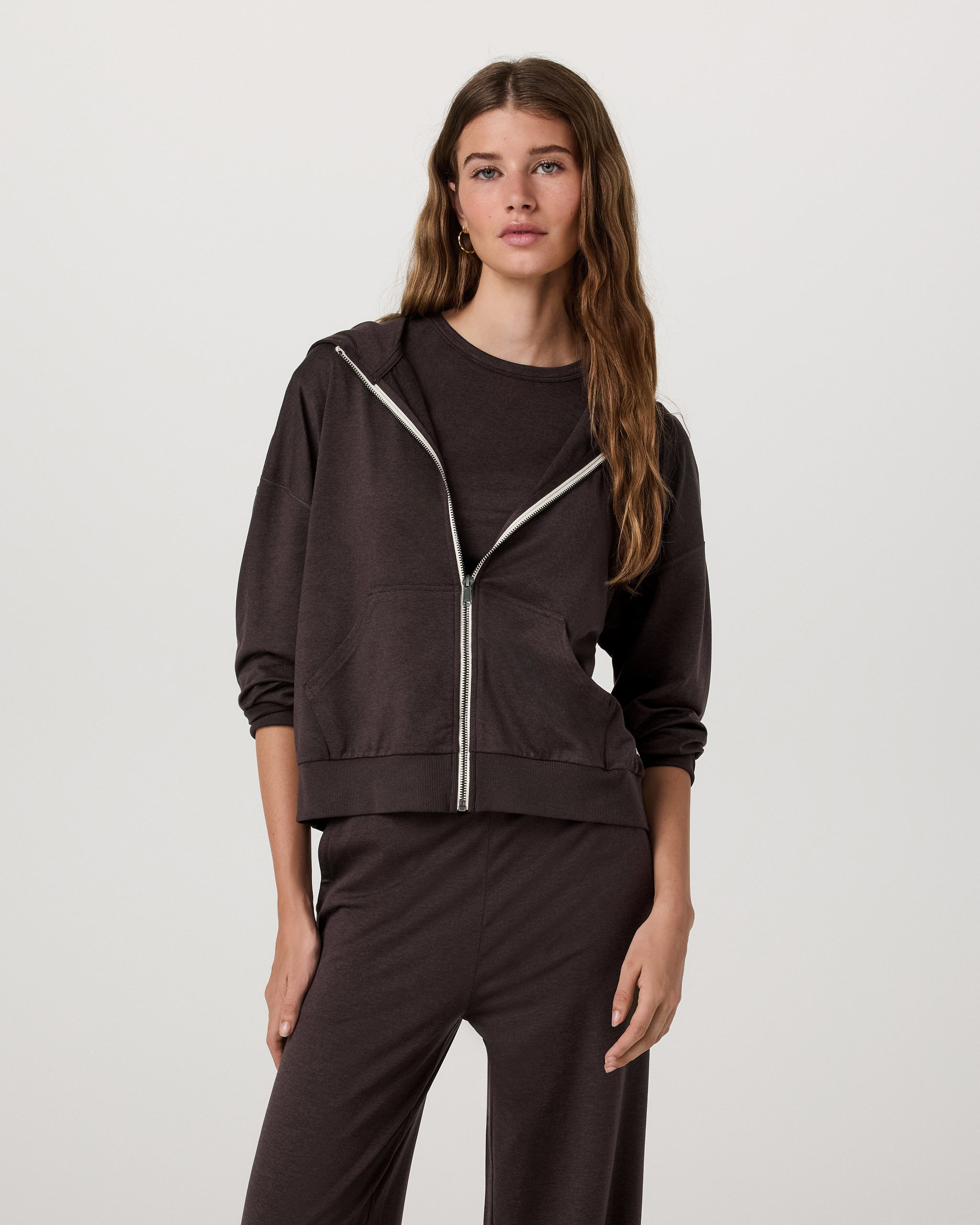 Halo Modern Full Zip Hoodie | Java Heather