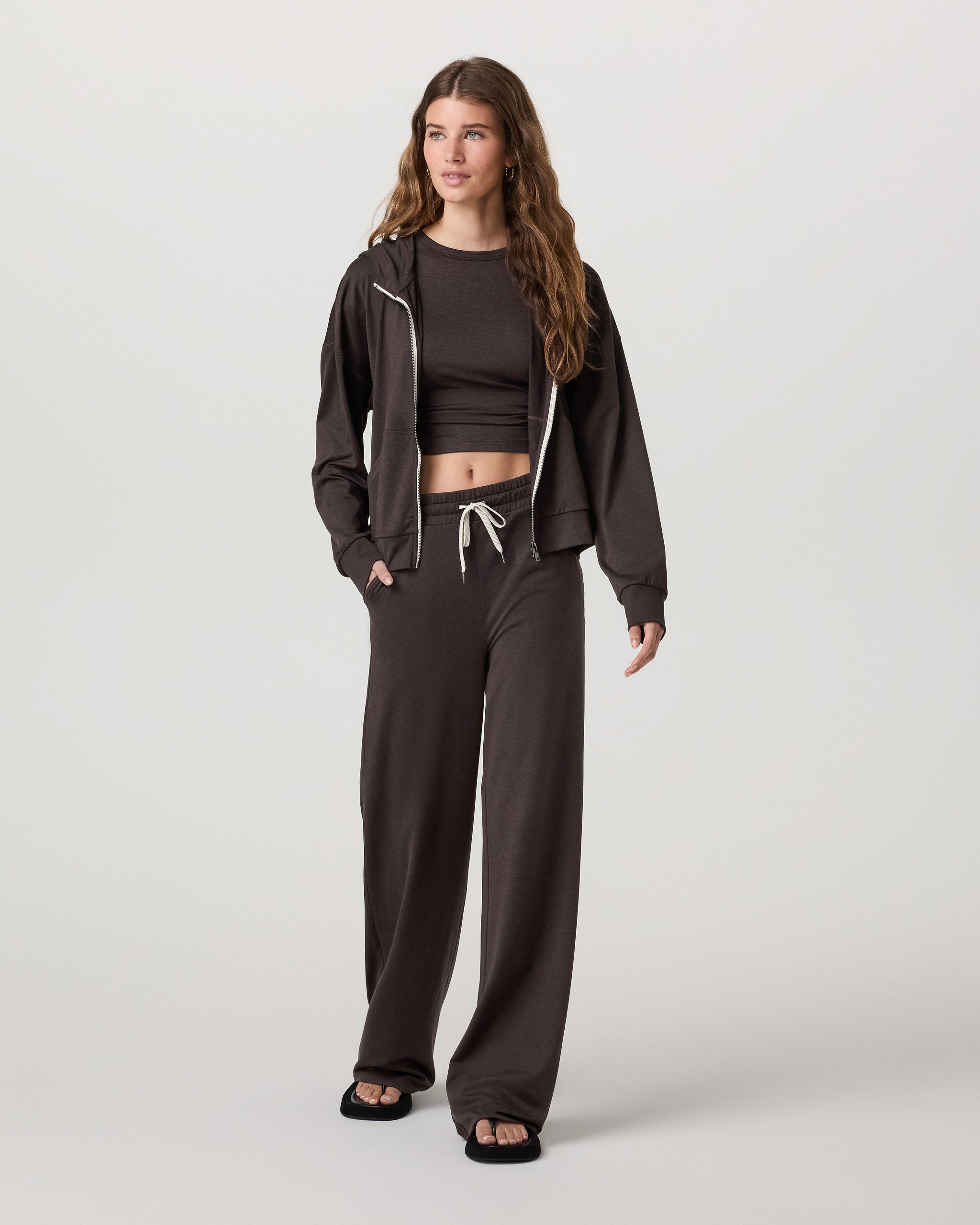 Halo Modern Full Zip Hoodie | Java Heather
