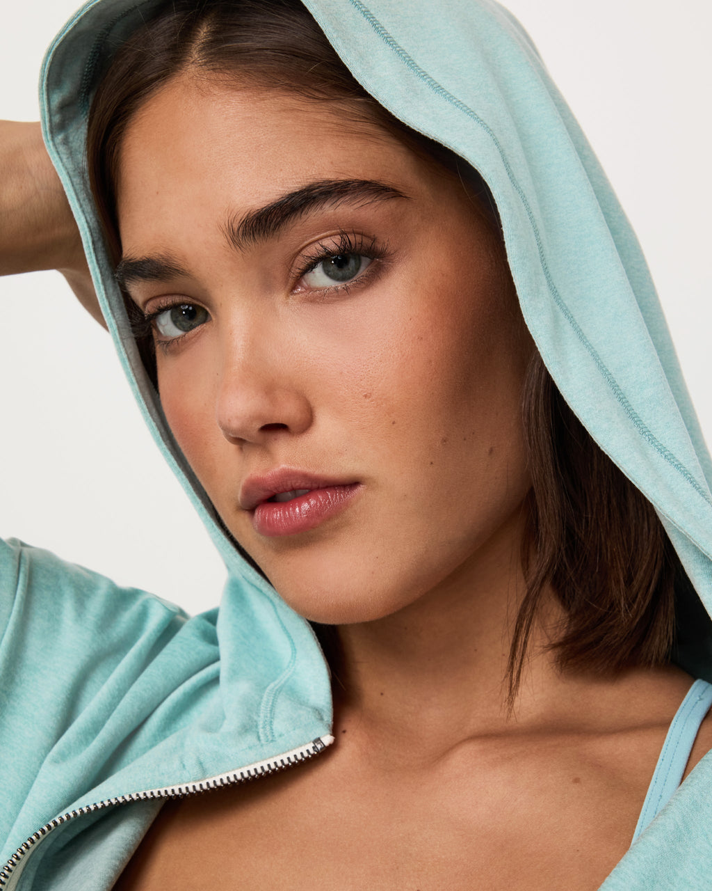 Halo Modern Full Zip Hoodie | Sea Spray Heather