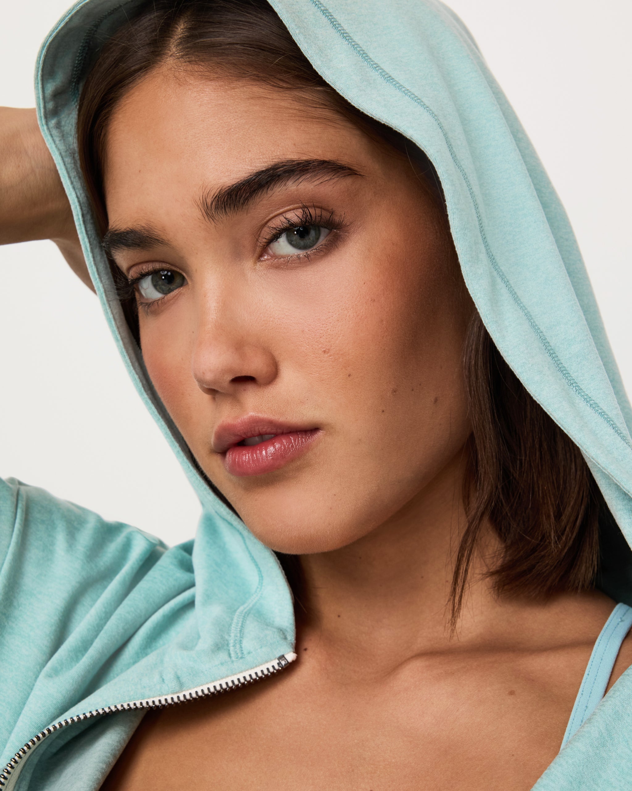 Halo Modern Full Zip Hoodie | Sea Spray Heather