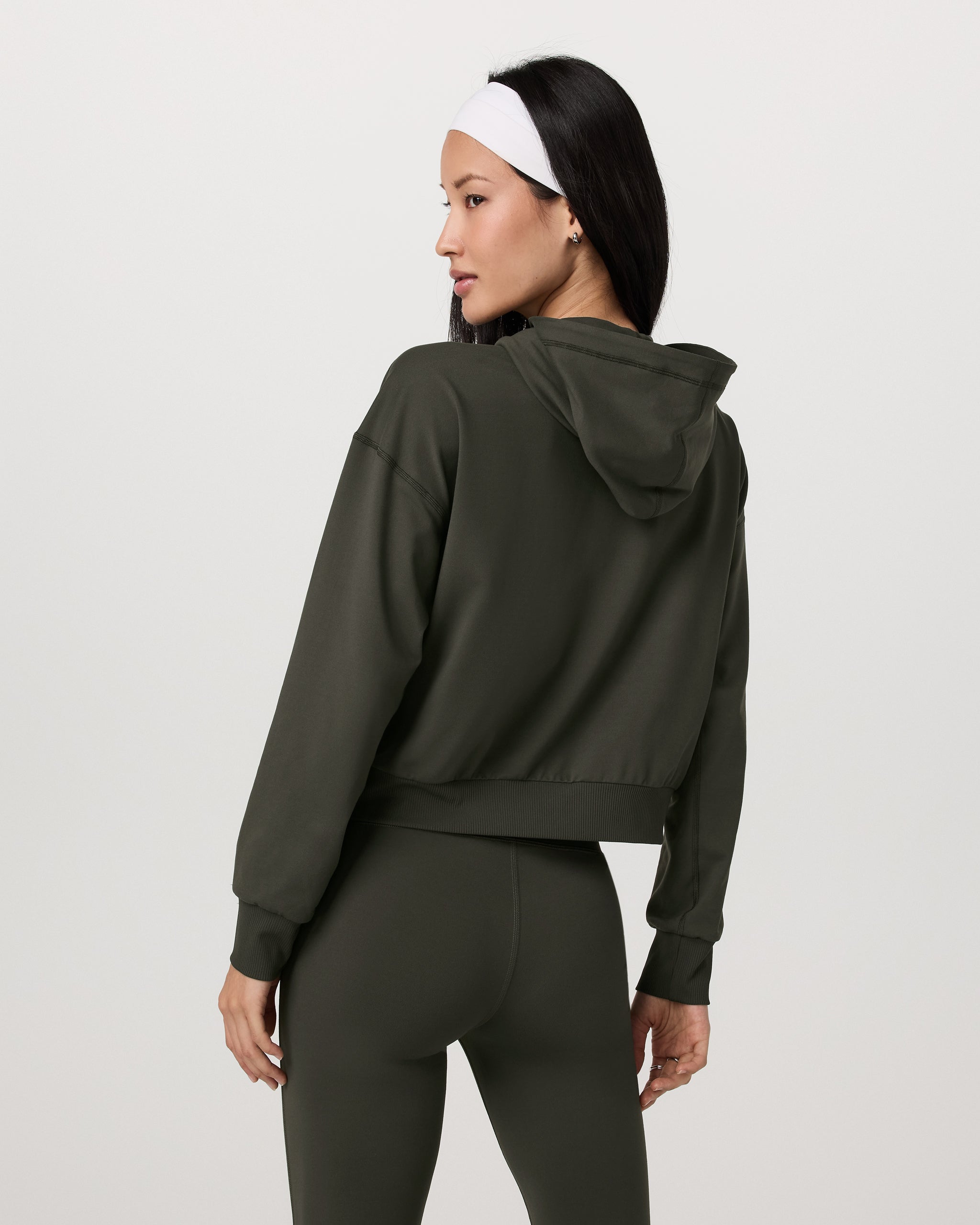 Halo Modern Full Zip Hoodie | Kale