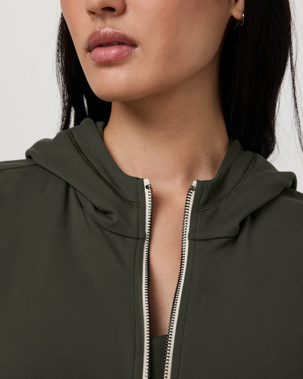 Halo Modern Full Zip Hoodie | Kale