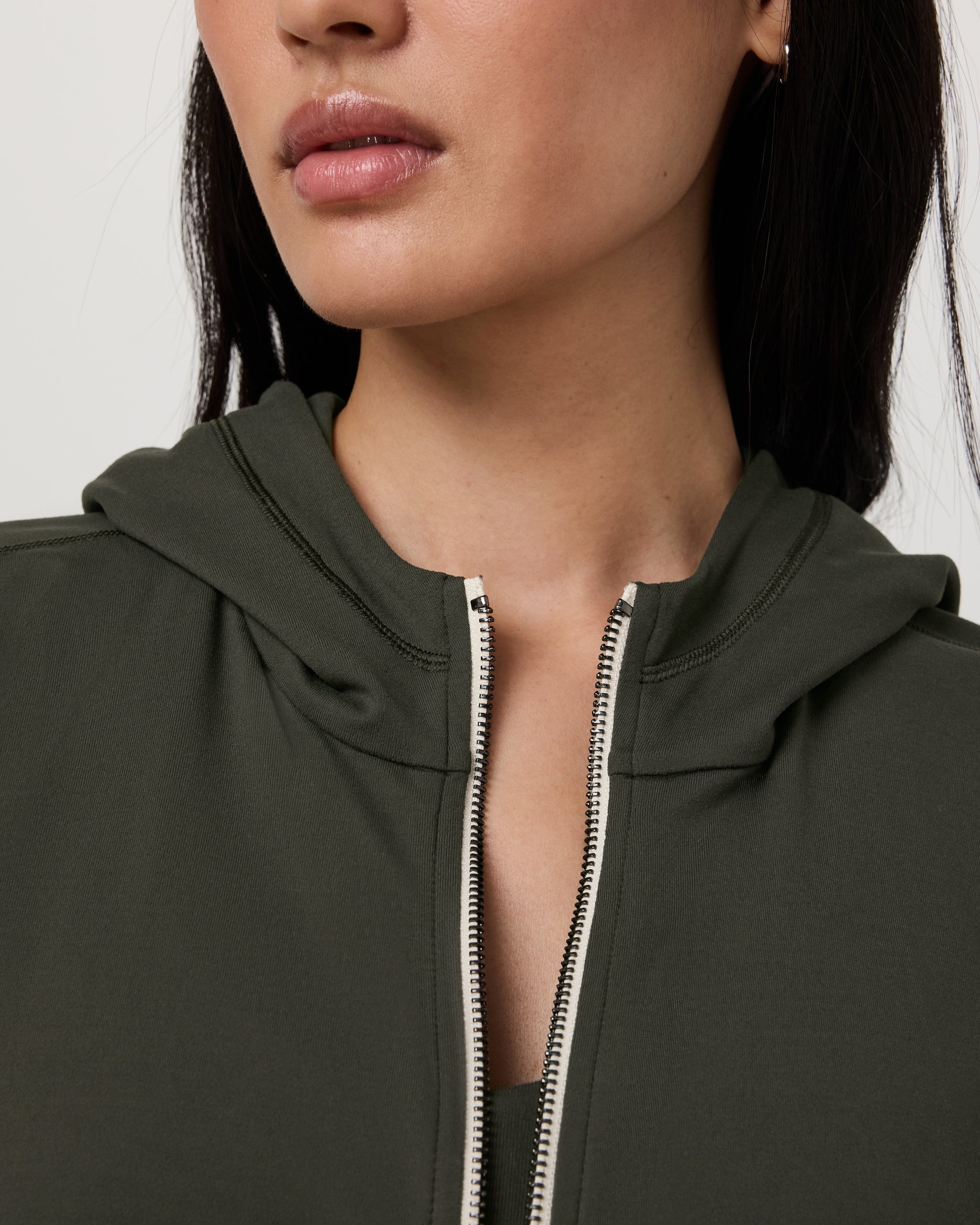 Halo Modern Full Zip Hoodie | Kale