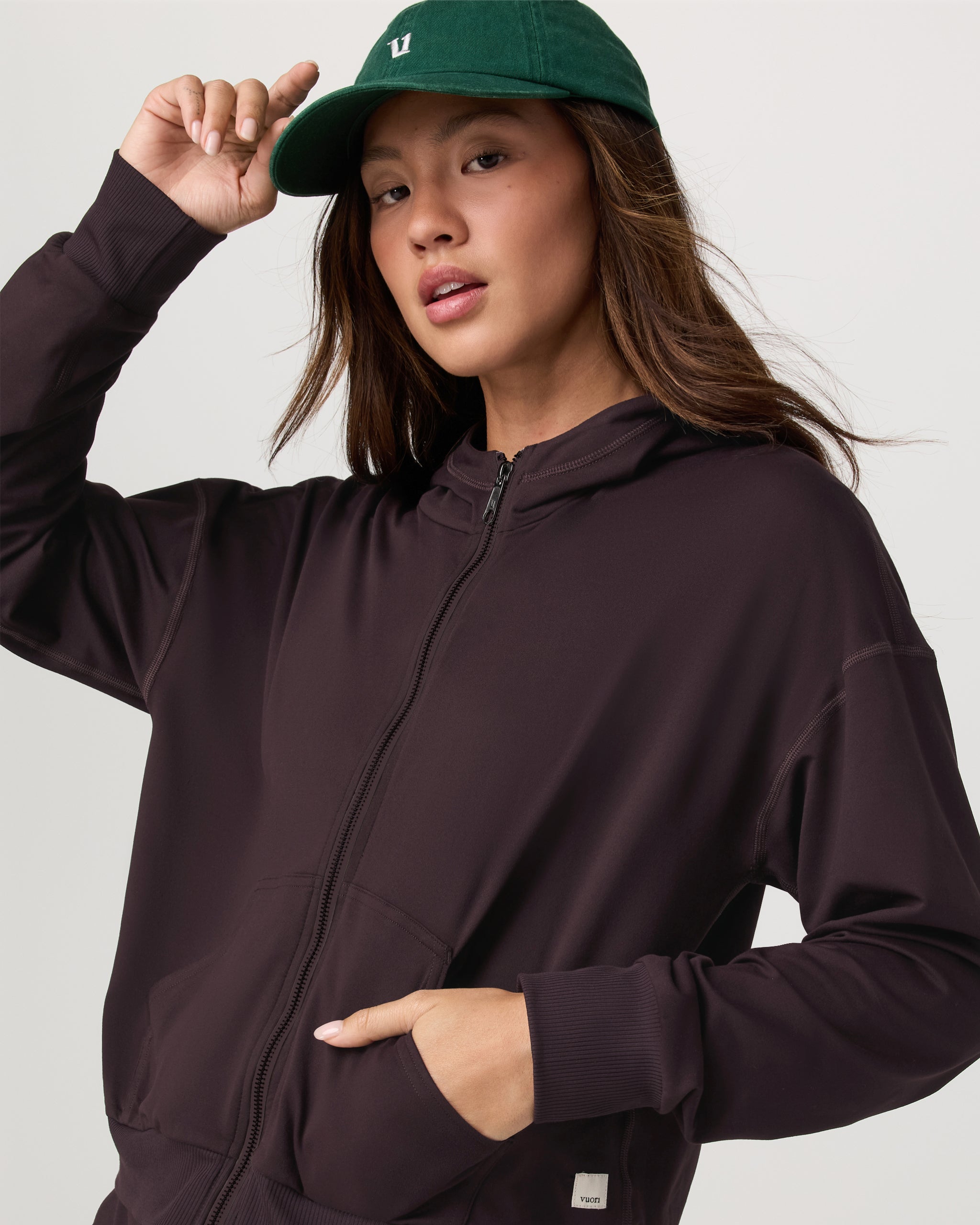 Halo Modern Full Zip Hoodie | Raisin