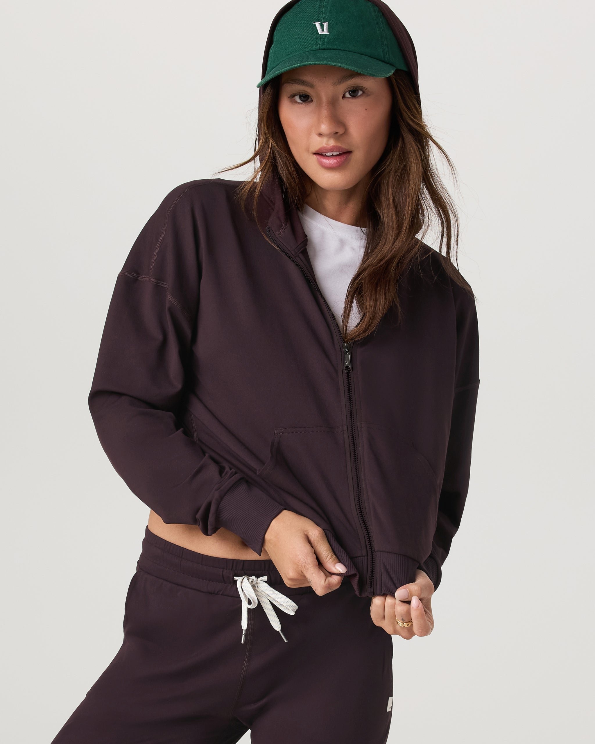 Halo Modern Full Zip Hoodie | Raisin