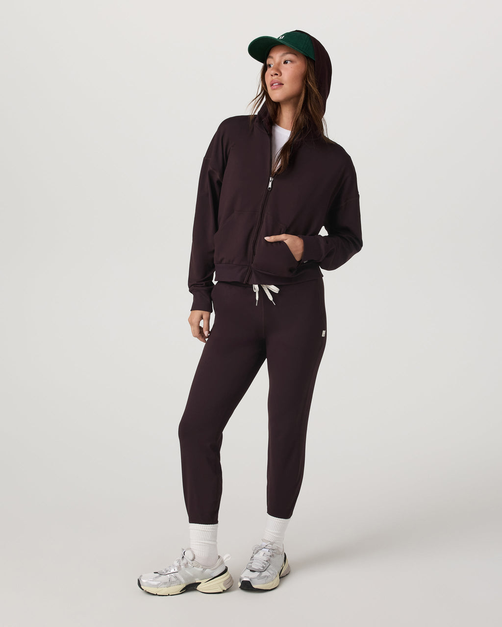 Halo Modern Full Zip Hoodie | Raisin