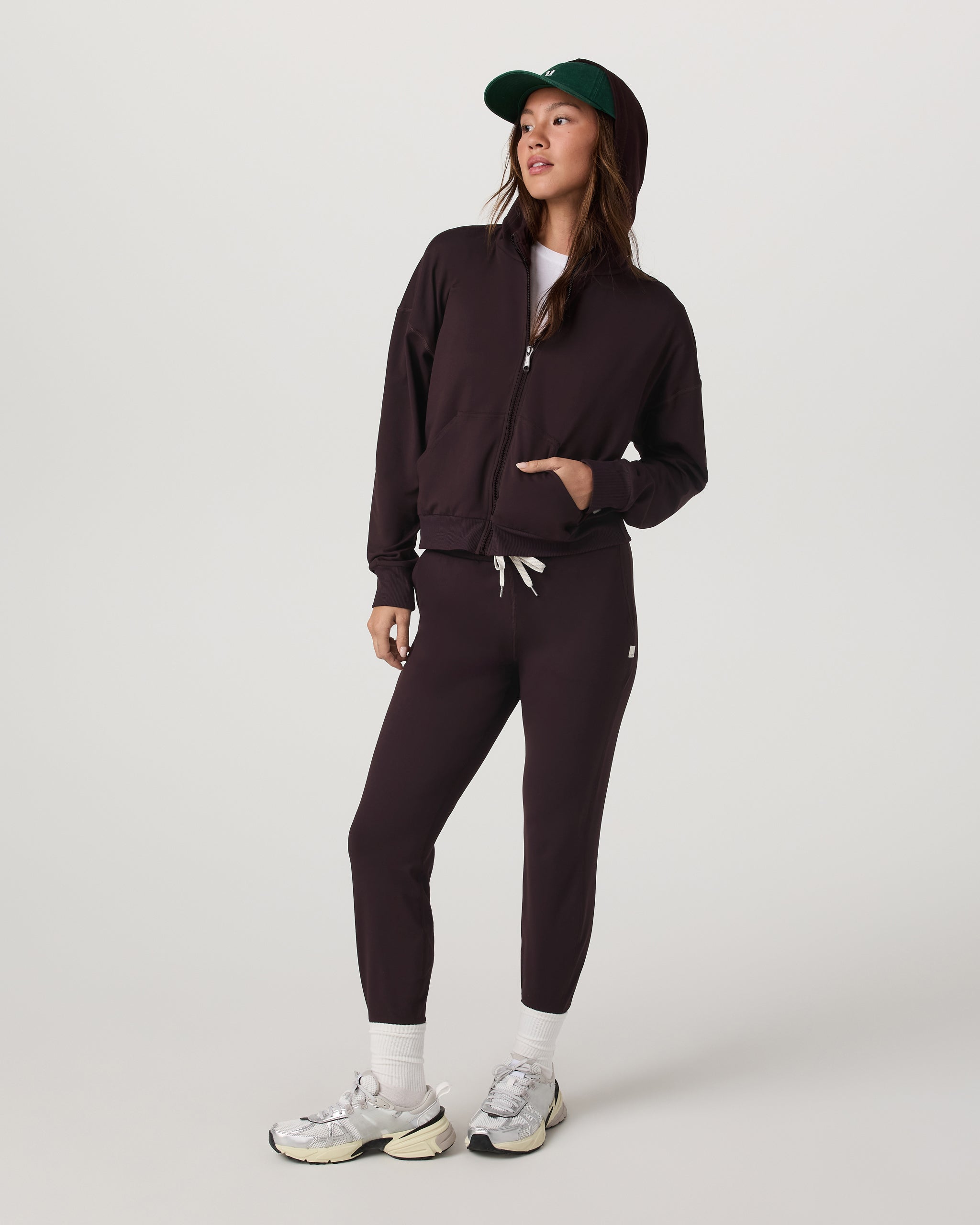 Halo Modern Full Zip Hoodie | Raisin
