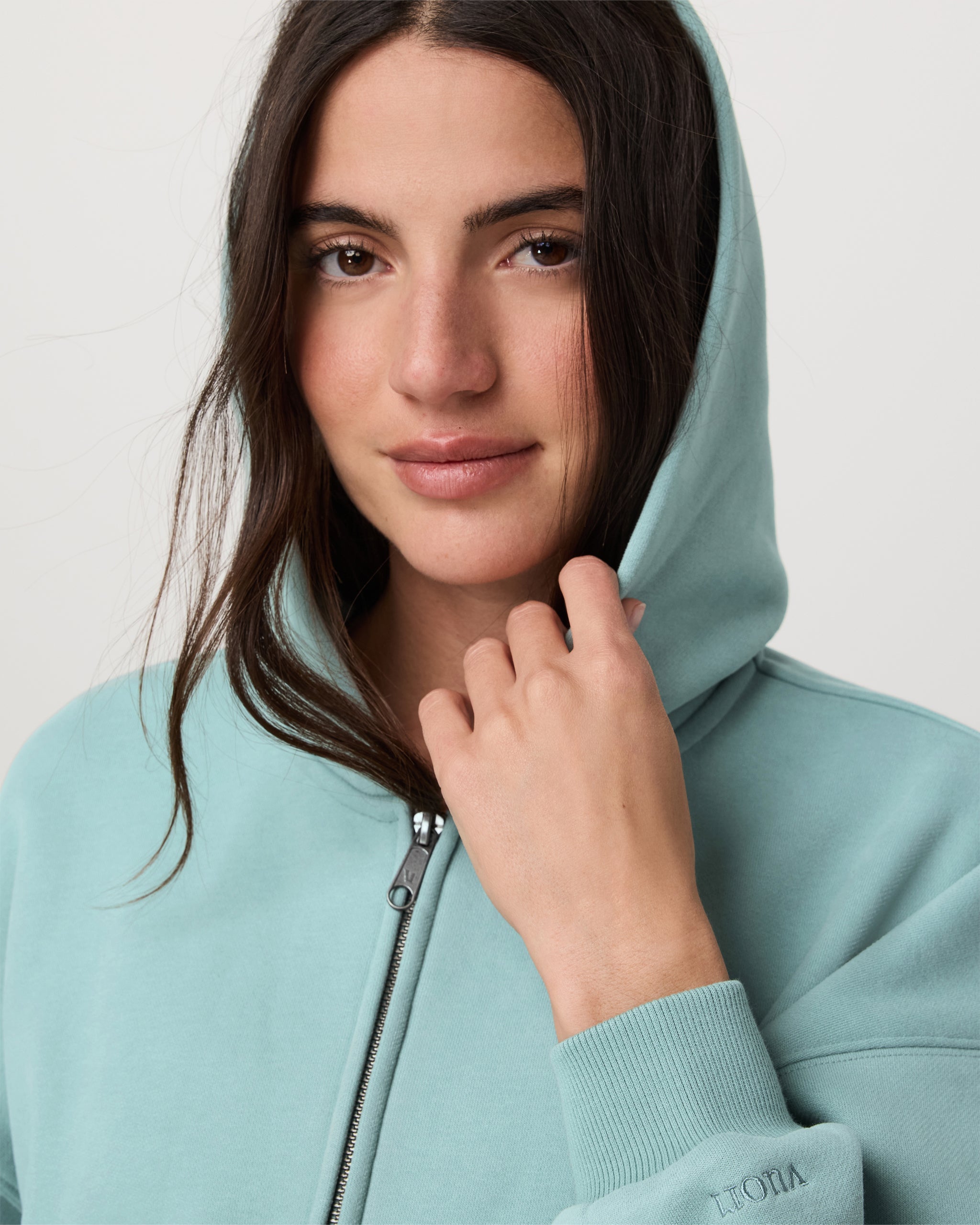 Restore Mini Full Zip Hoodie | Sea Spray
