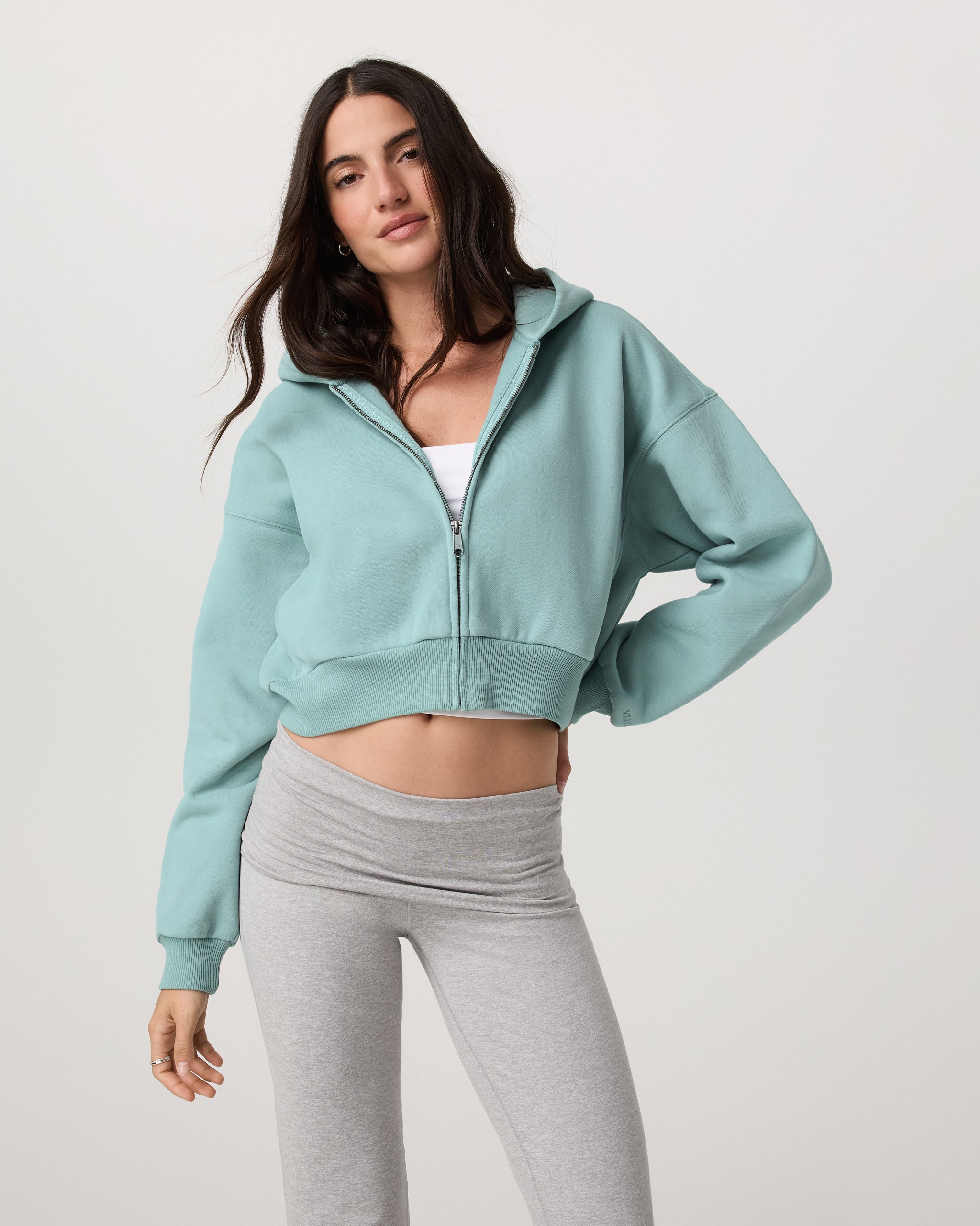 Restore Mini Full Zip Hoodie | Sea Spray