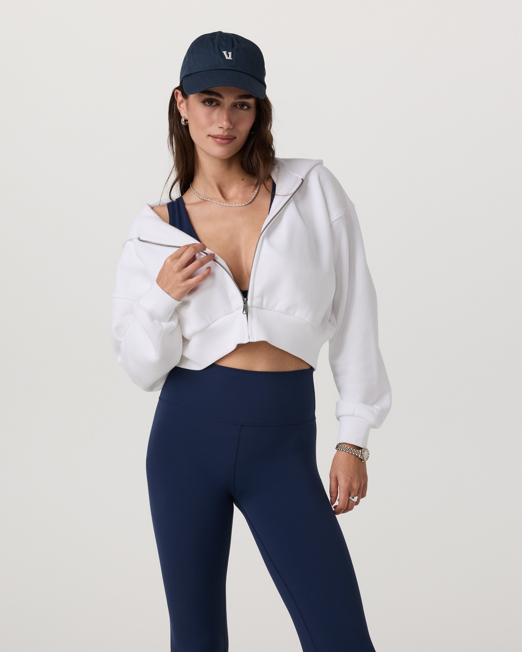 Restore Mini Full Zip Hoodie | White