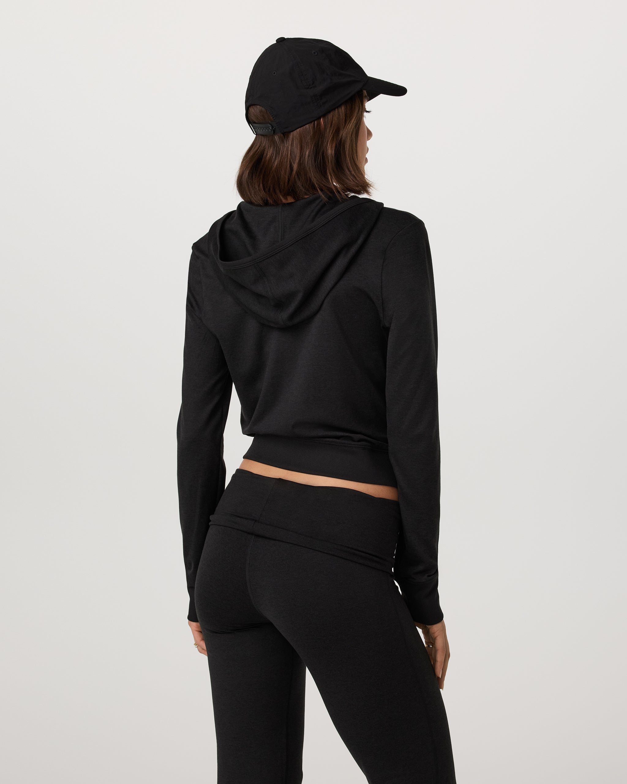 Halo Mini Full Zip Hoodie | Black Heather