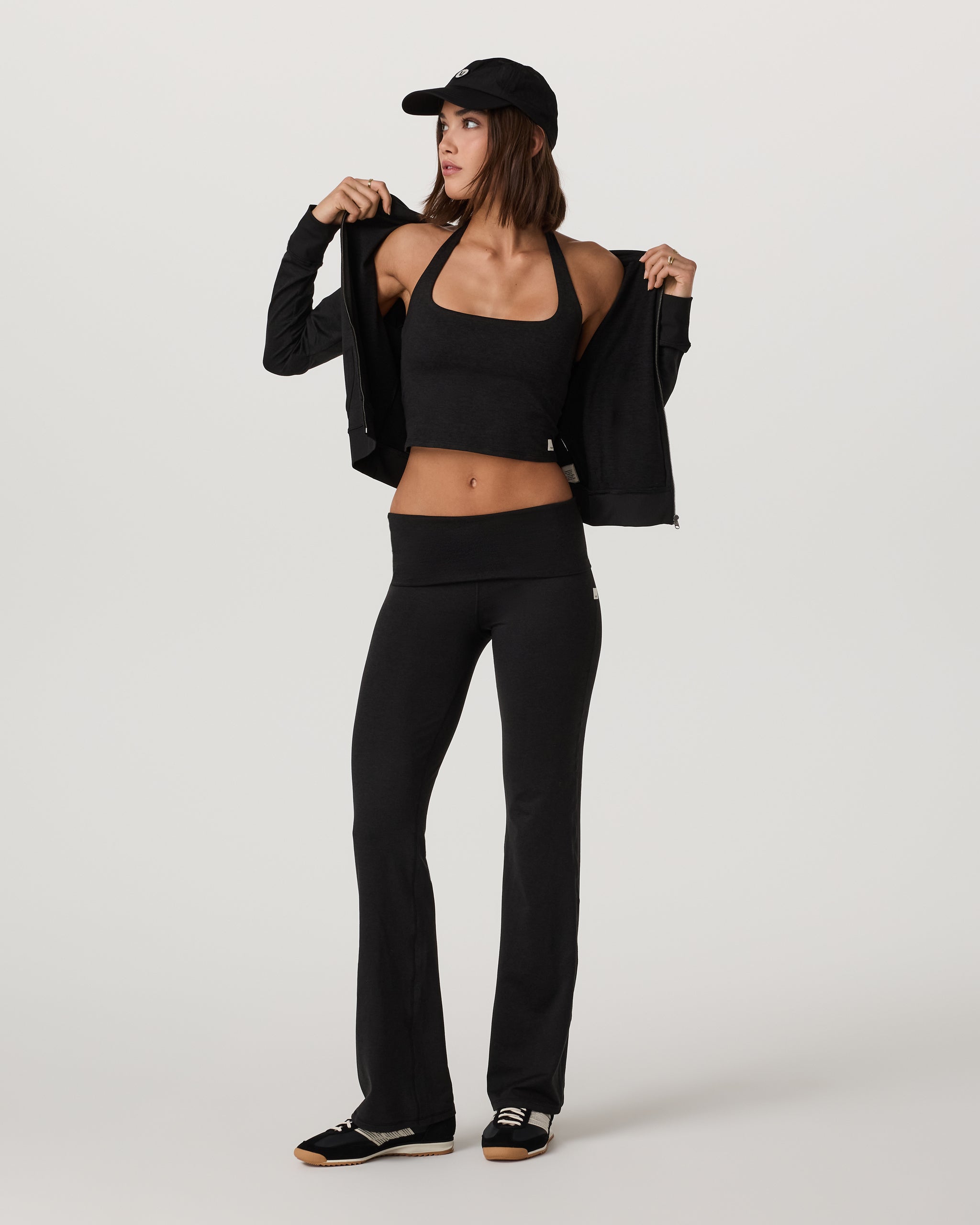 Halo Mini Full Zip Hoodie | Black Heather