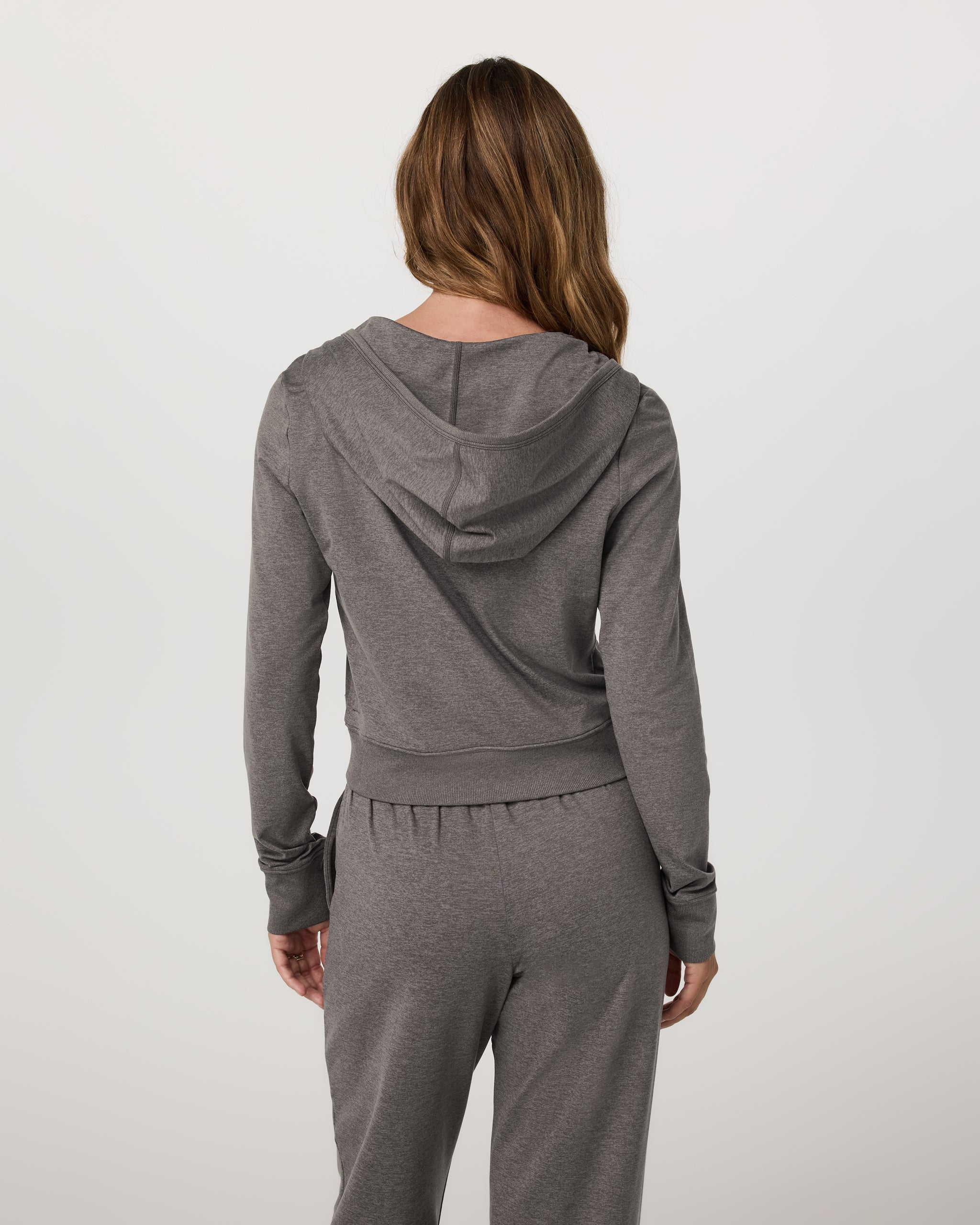 Halo Mini Full Zip Hoodie | Chia Heather