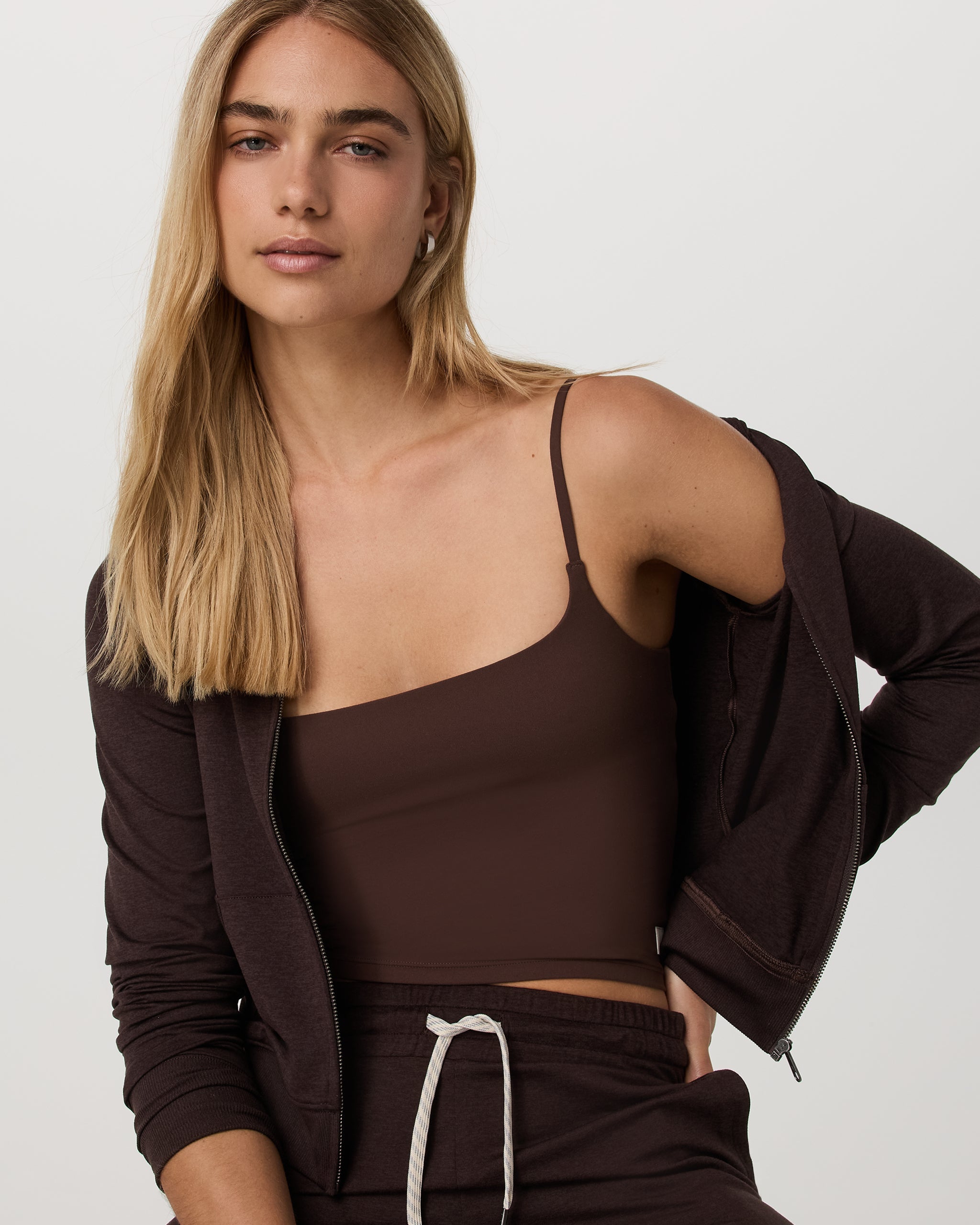 Halo Mini Full Zip Hoodie | Java Heather