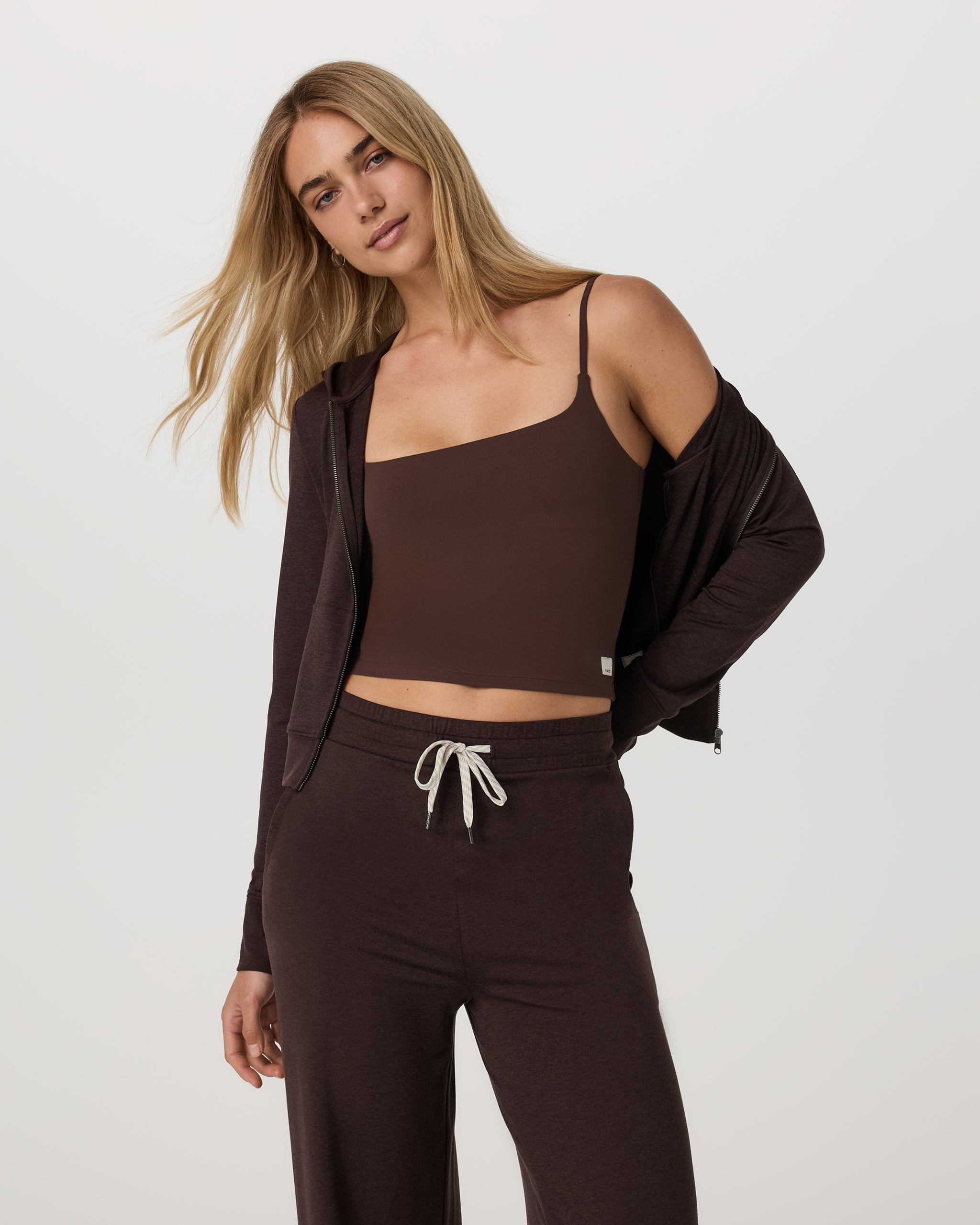 Halo Mini Full Zip Hoodie | Java Heather