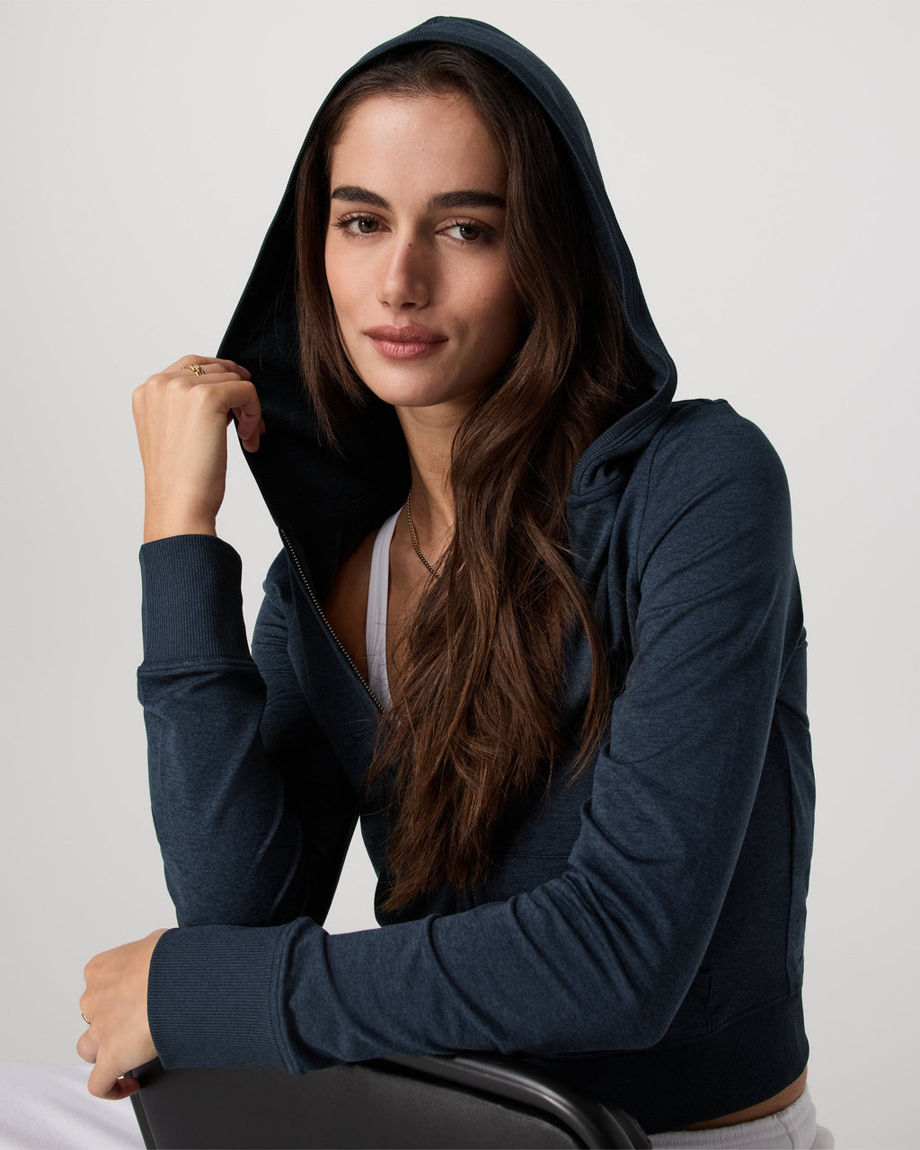 Halo Mini Full Zip Hoodie | Midnight Heather