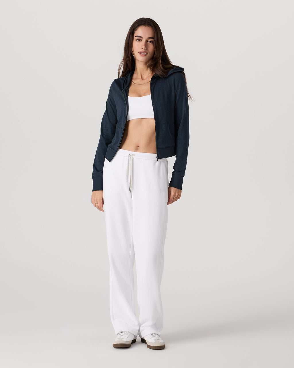 Halo Mini Full Zip Hoodie | Midnight Heather