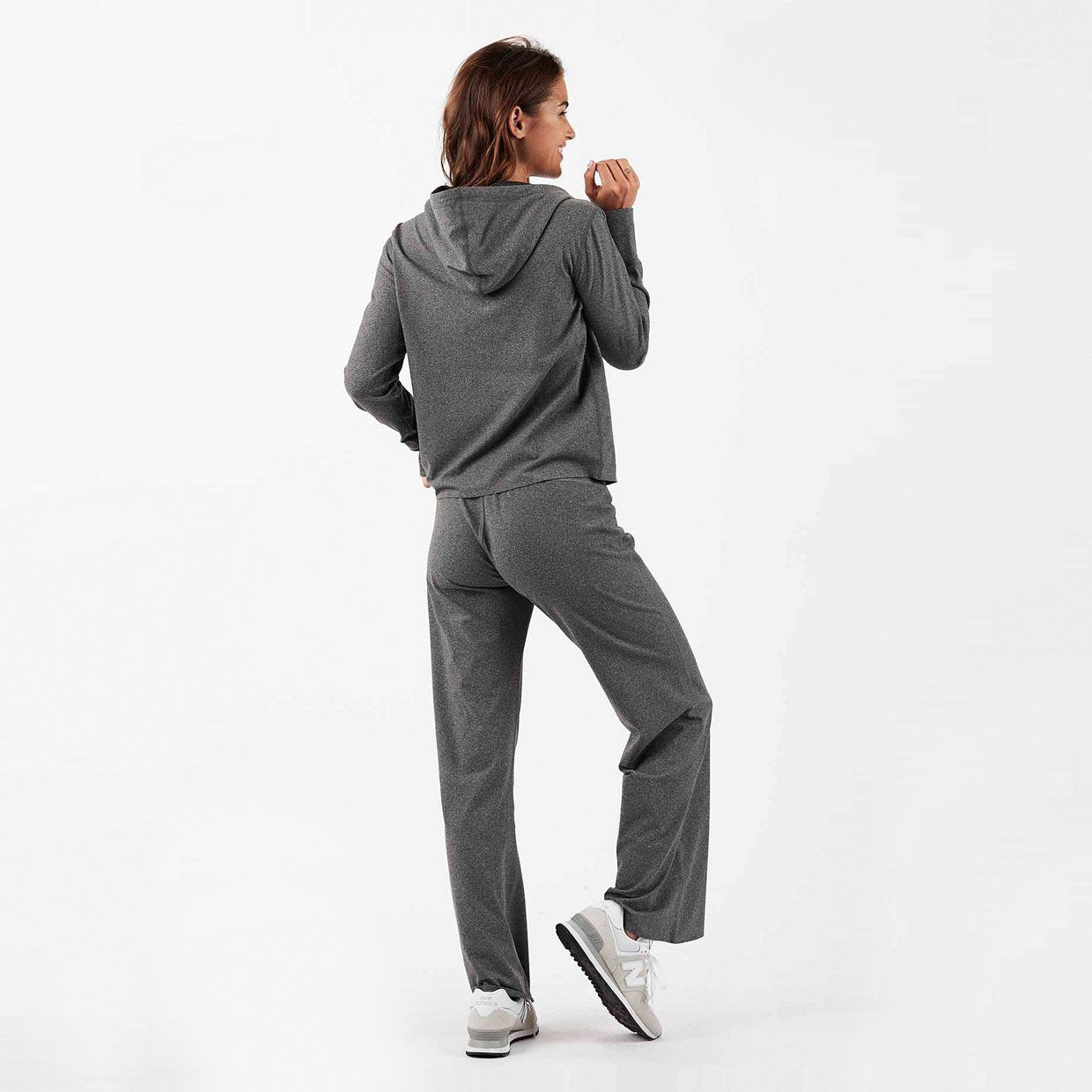 Sequoia Crop Hoodie | Heather Grey