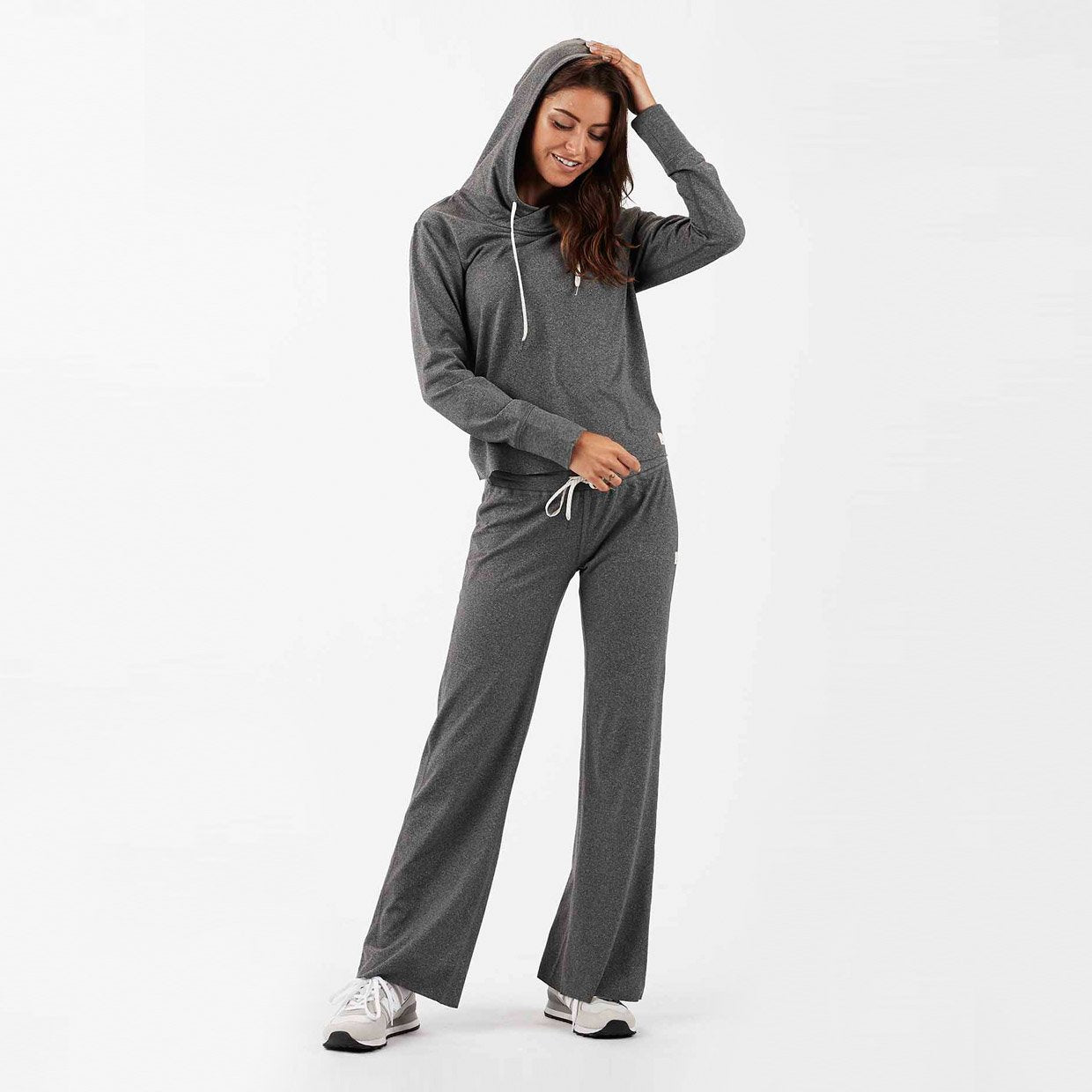 Sequoia Crop Hoodie | Heather Grey